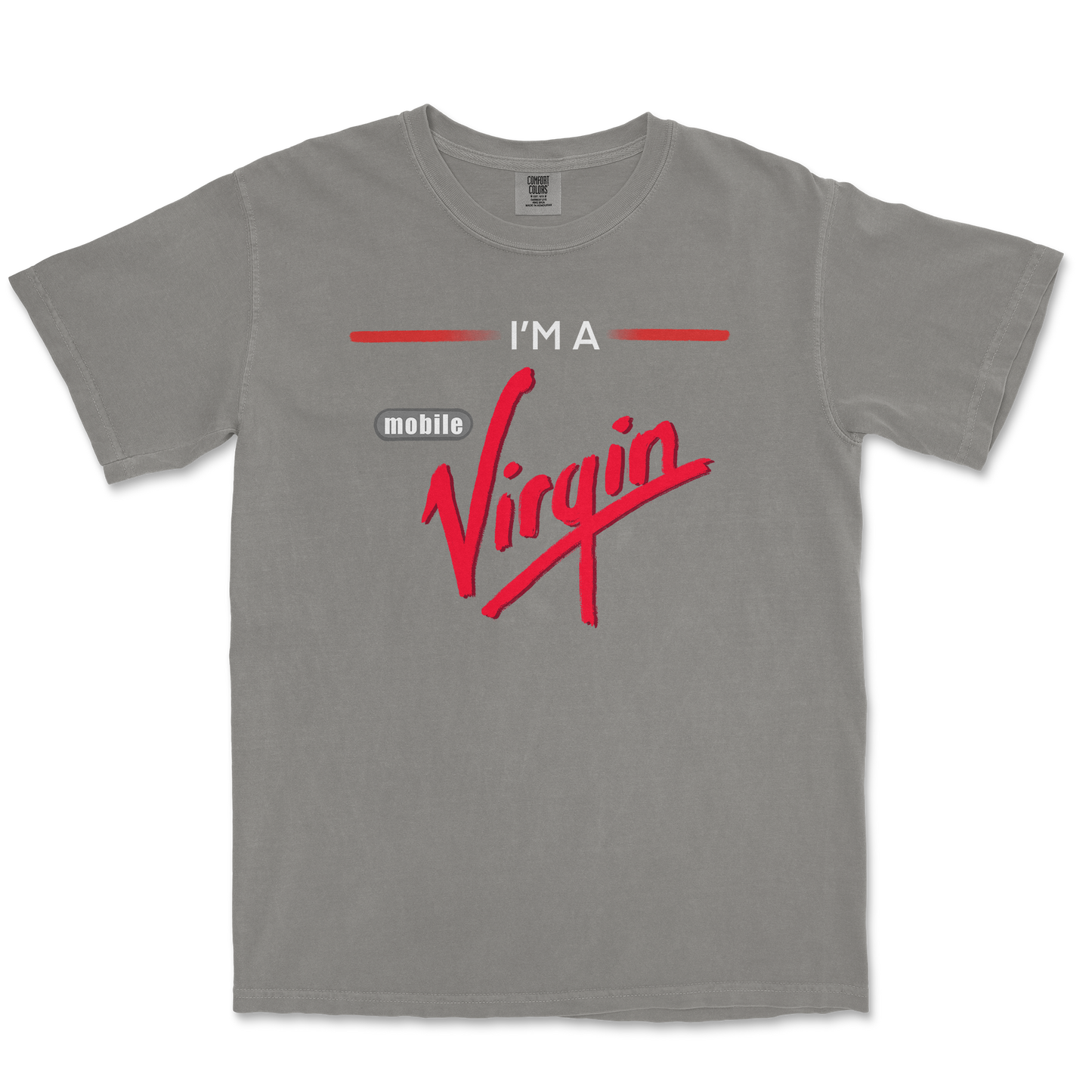 Comfort Colors T-Shirt Mobile Virgin in Grey