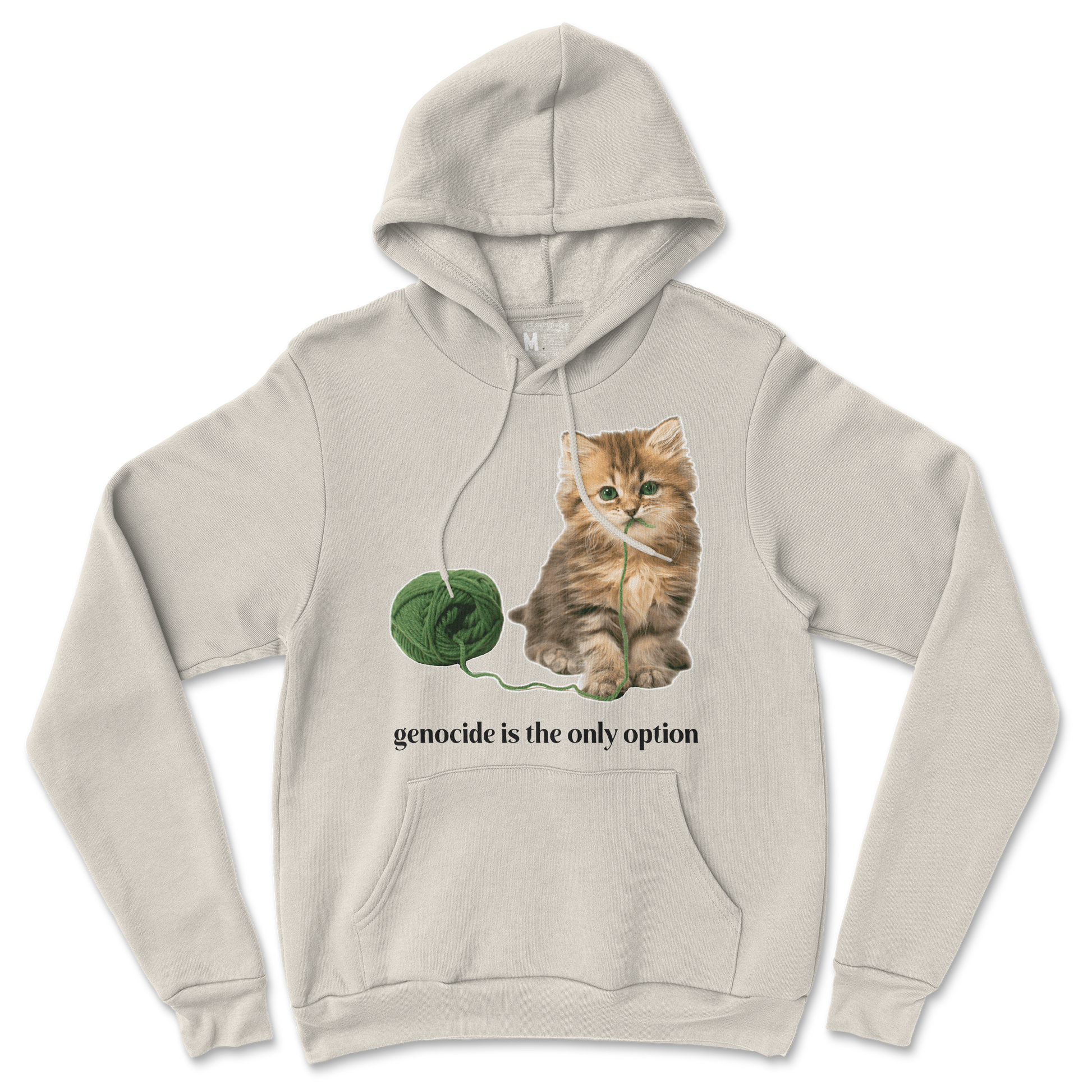 Gildan SoftStyle Hoodie Genocide Kitty  in Sand
