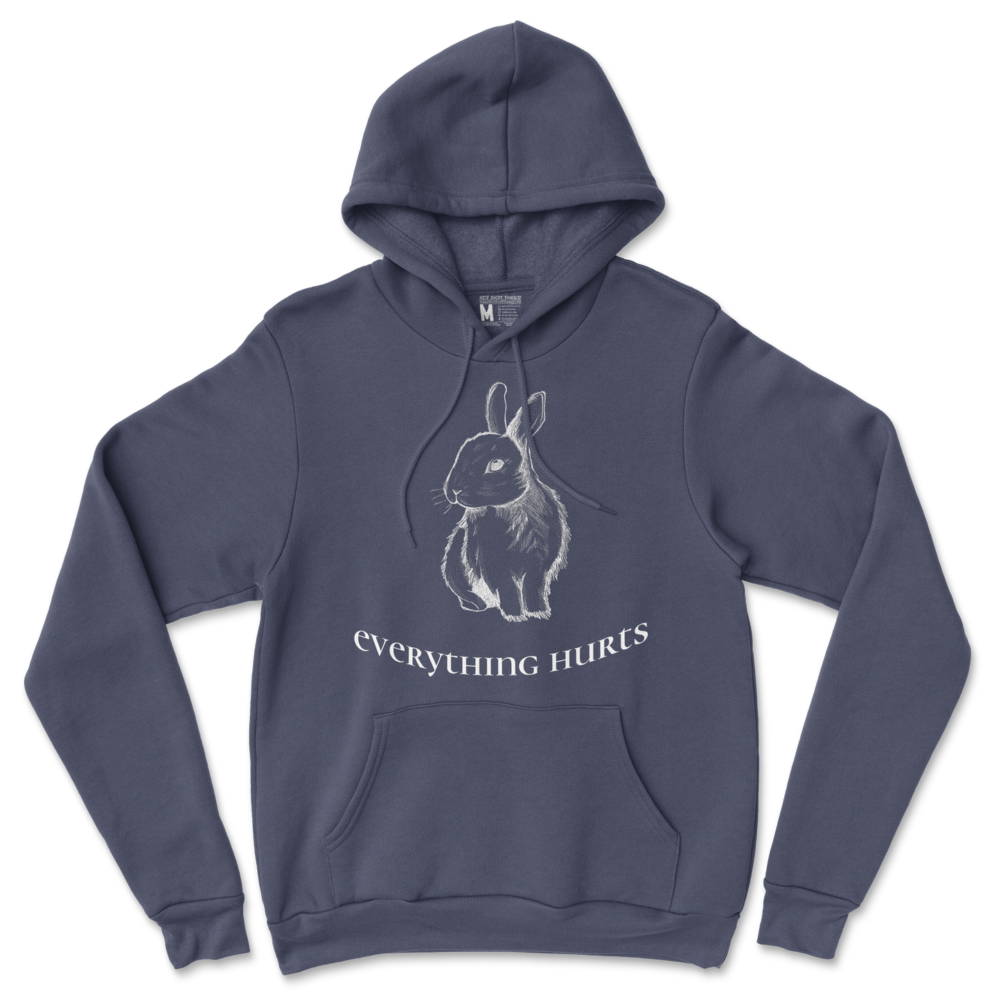 Gildan SoftStyle Hoodie Everything Hurts in Navy