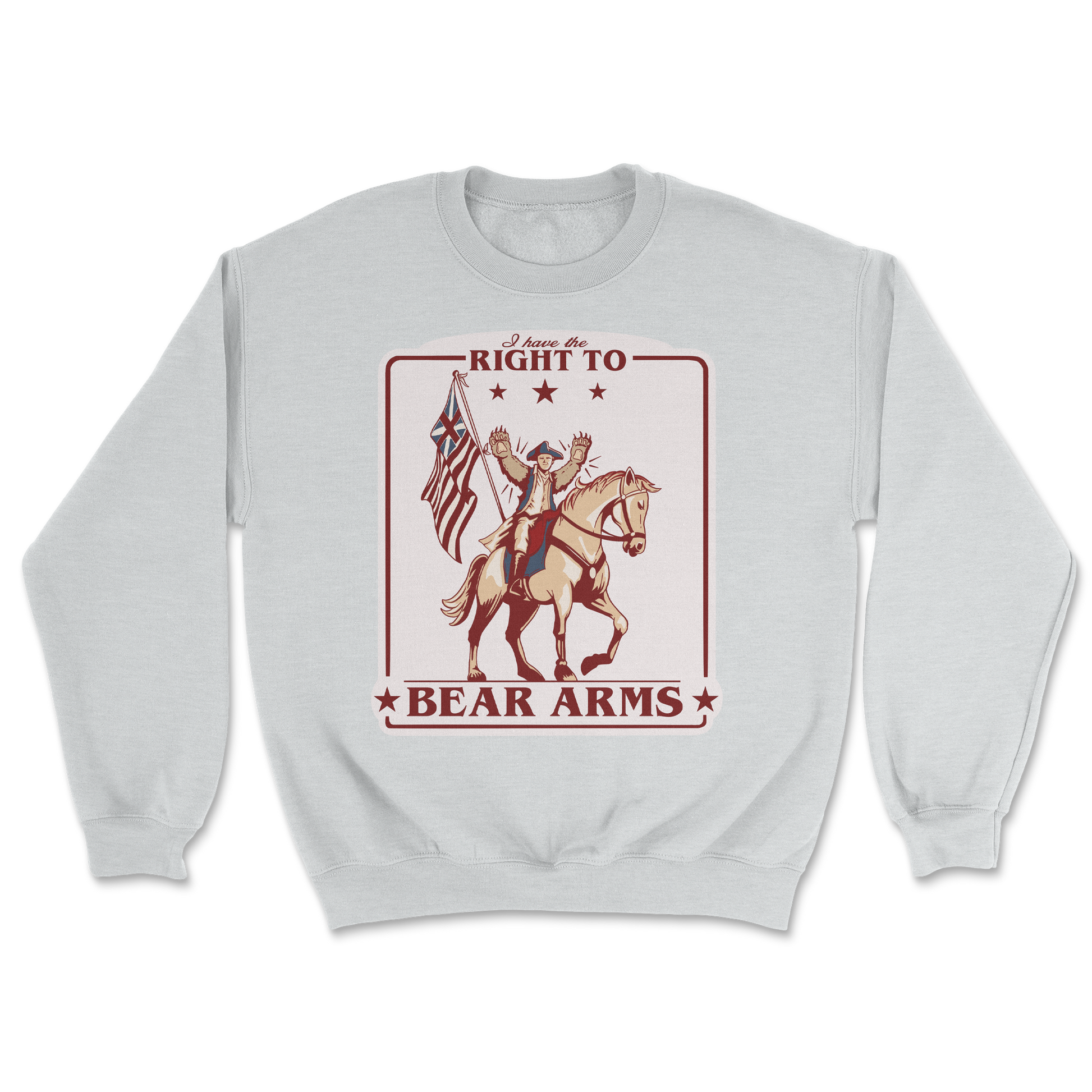 Heavy Blend Crew Neck Right to Bear Arms in Sports Grey