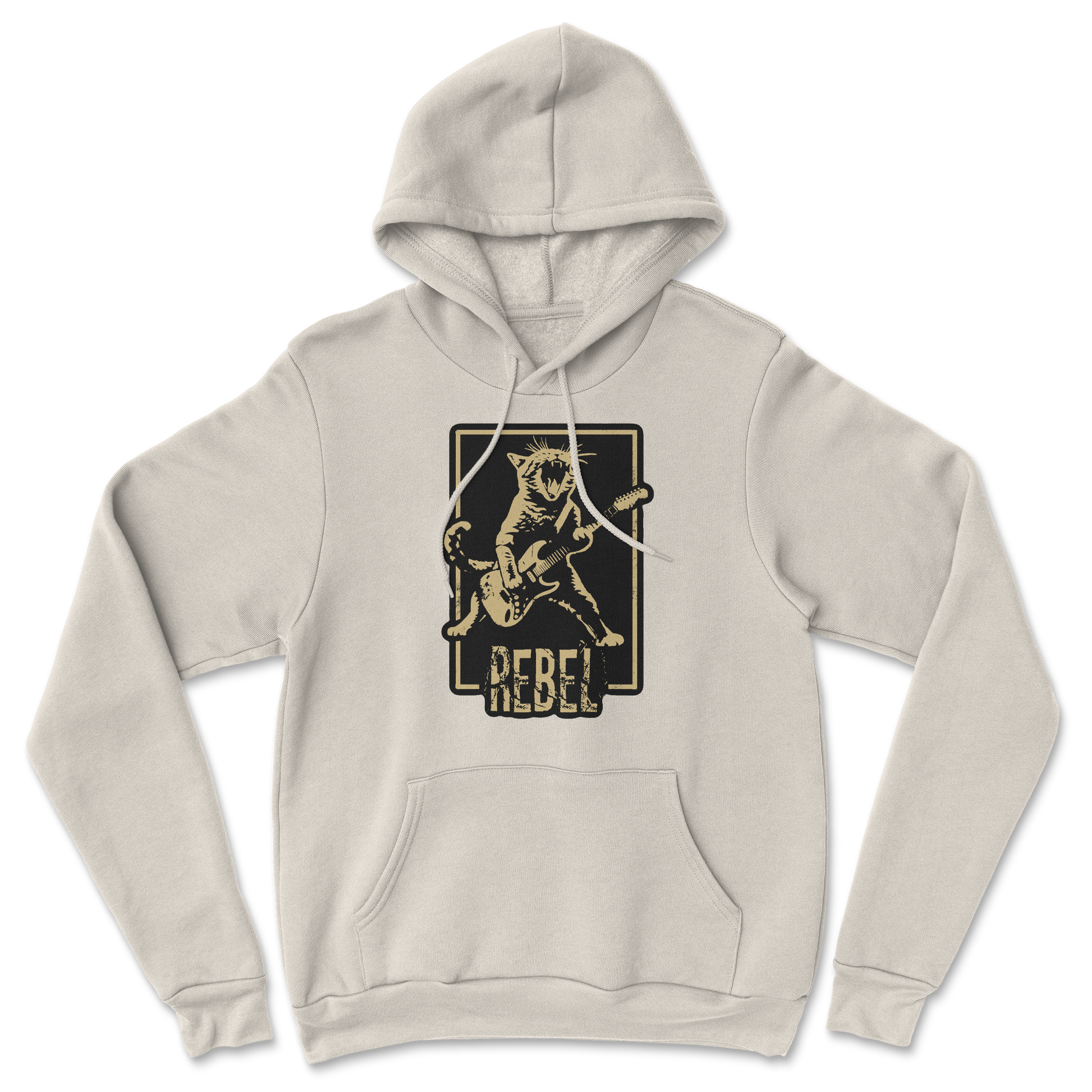 Heavy Blend Hoodie Rebel Kitty in Sand