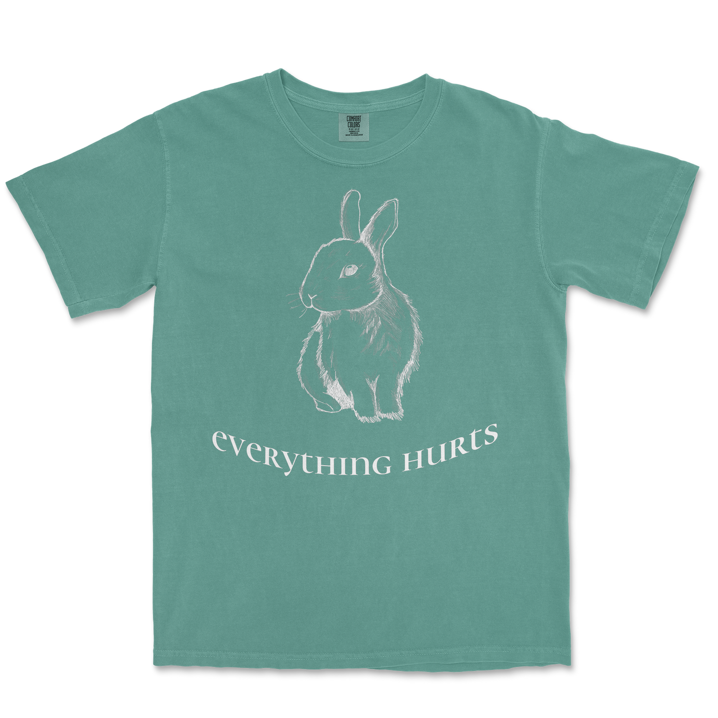 Comfort Colors T-Shirt Everything Hurts in LightGreen