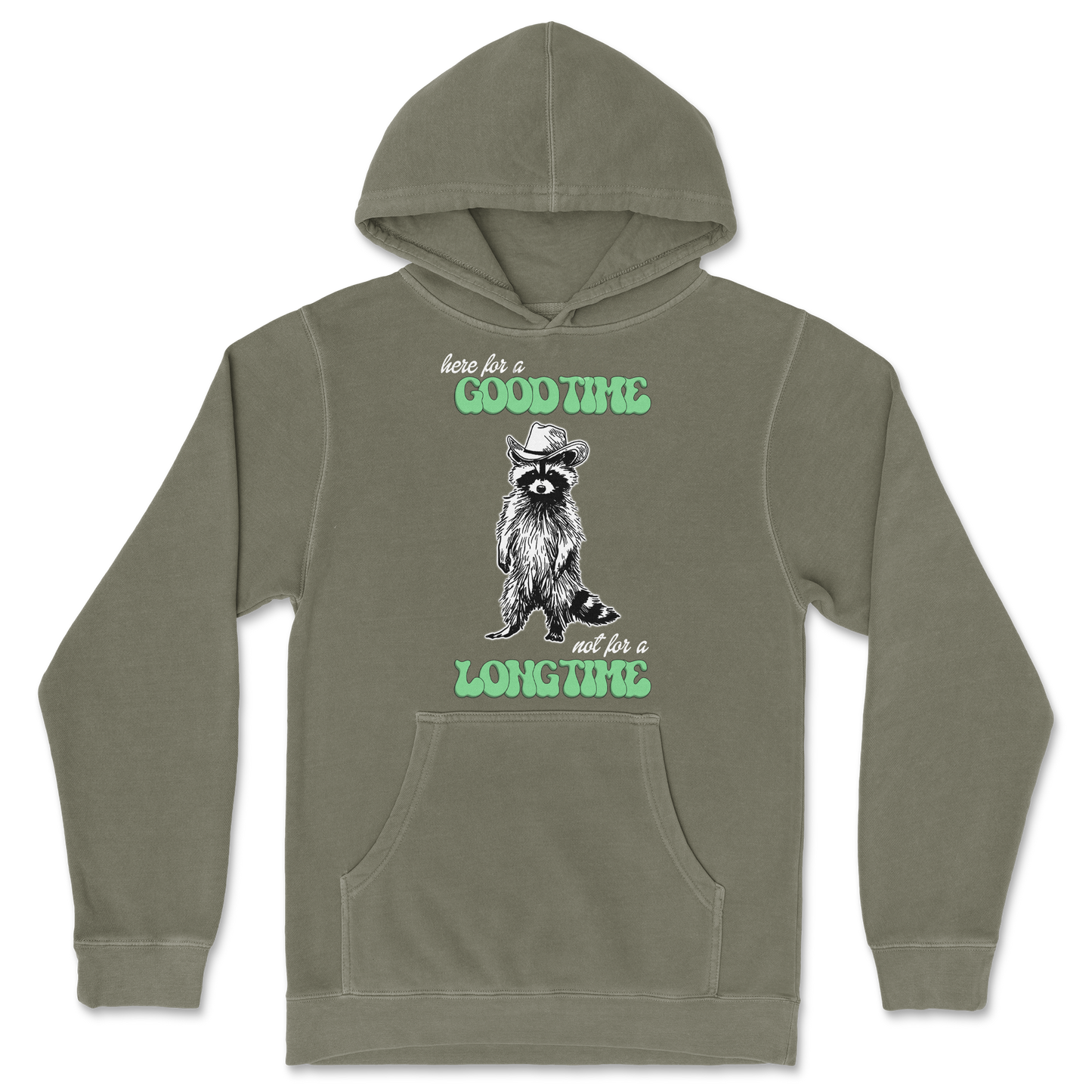 Independent Clothing Co. Hoodie Here For A Good Time in Olive
