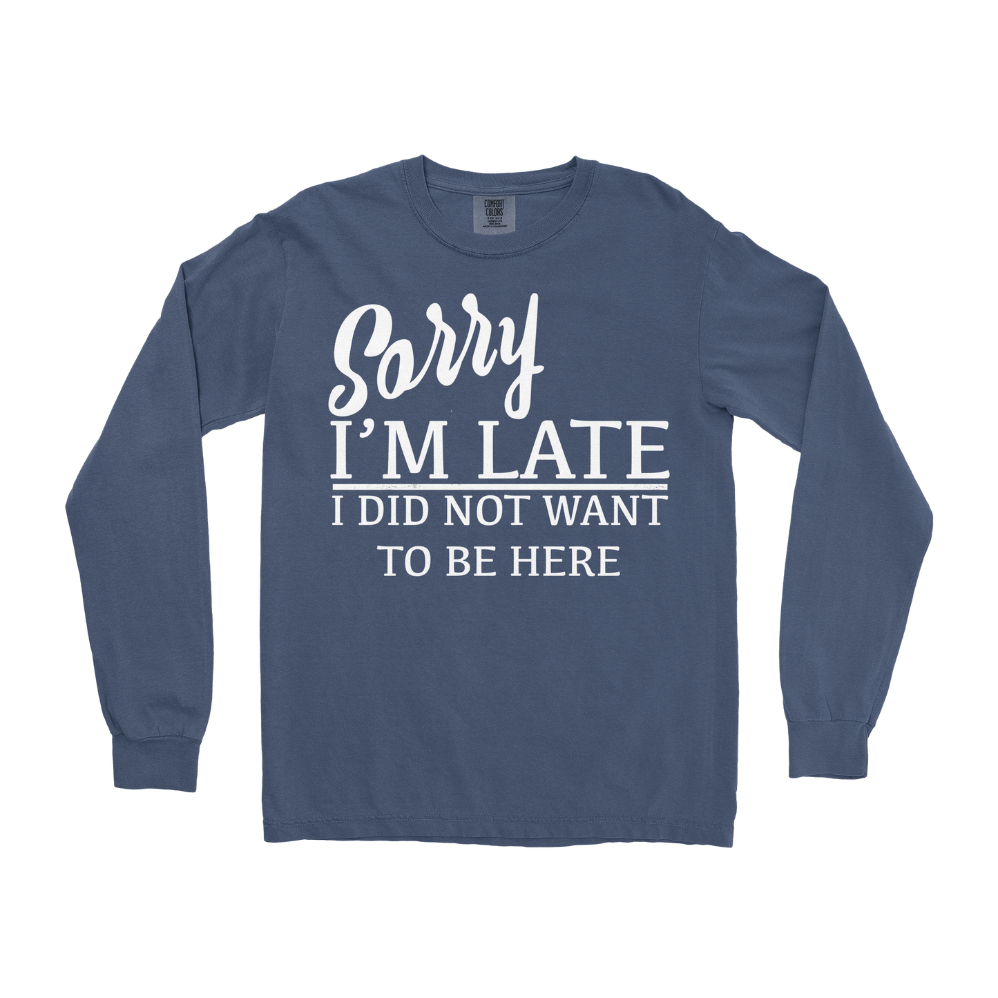Comfort Colors Long Sleeve Late in Midnight