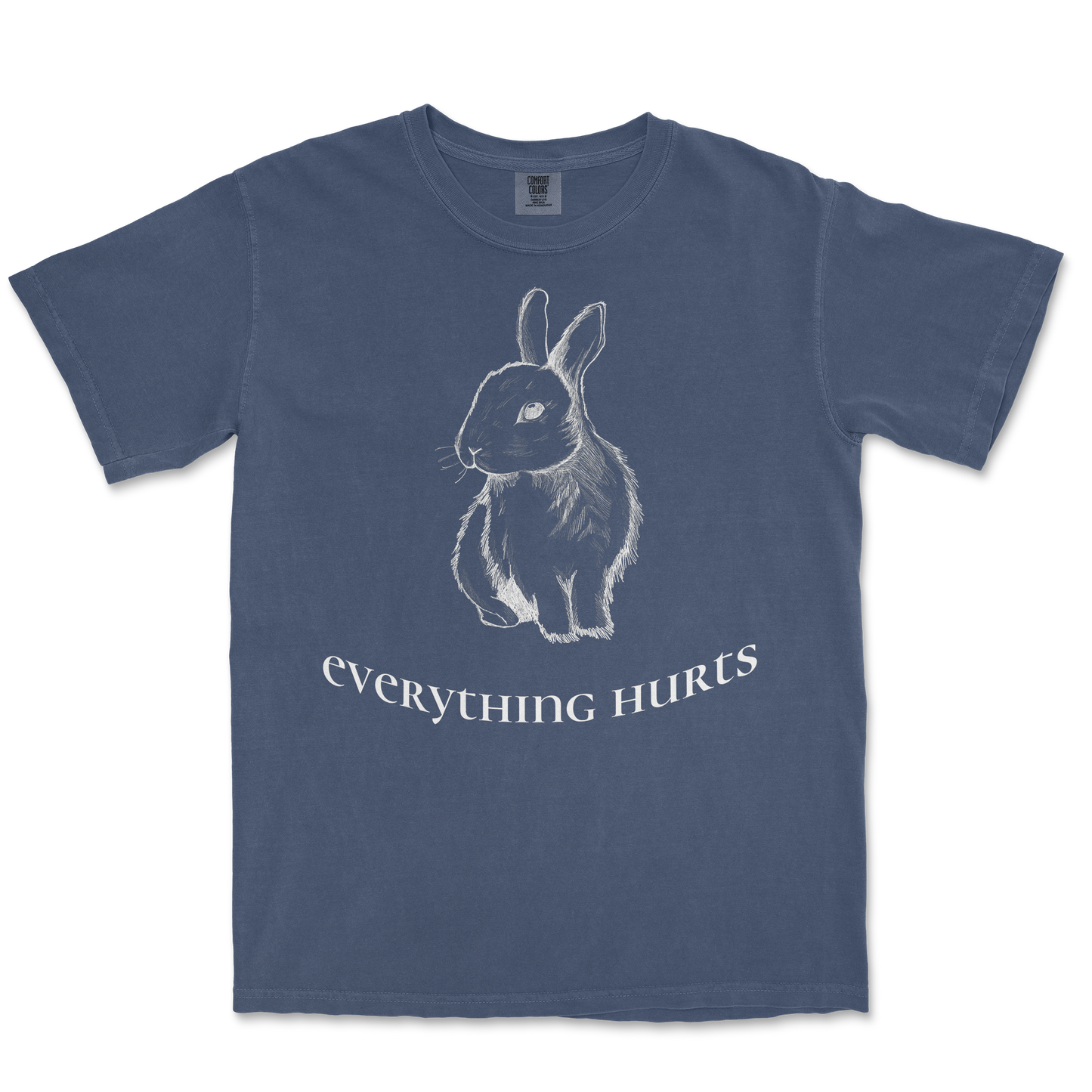 Comfort Colors T-Shirt Everything Hurts in Midnight