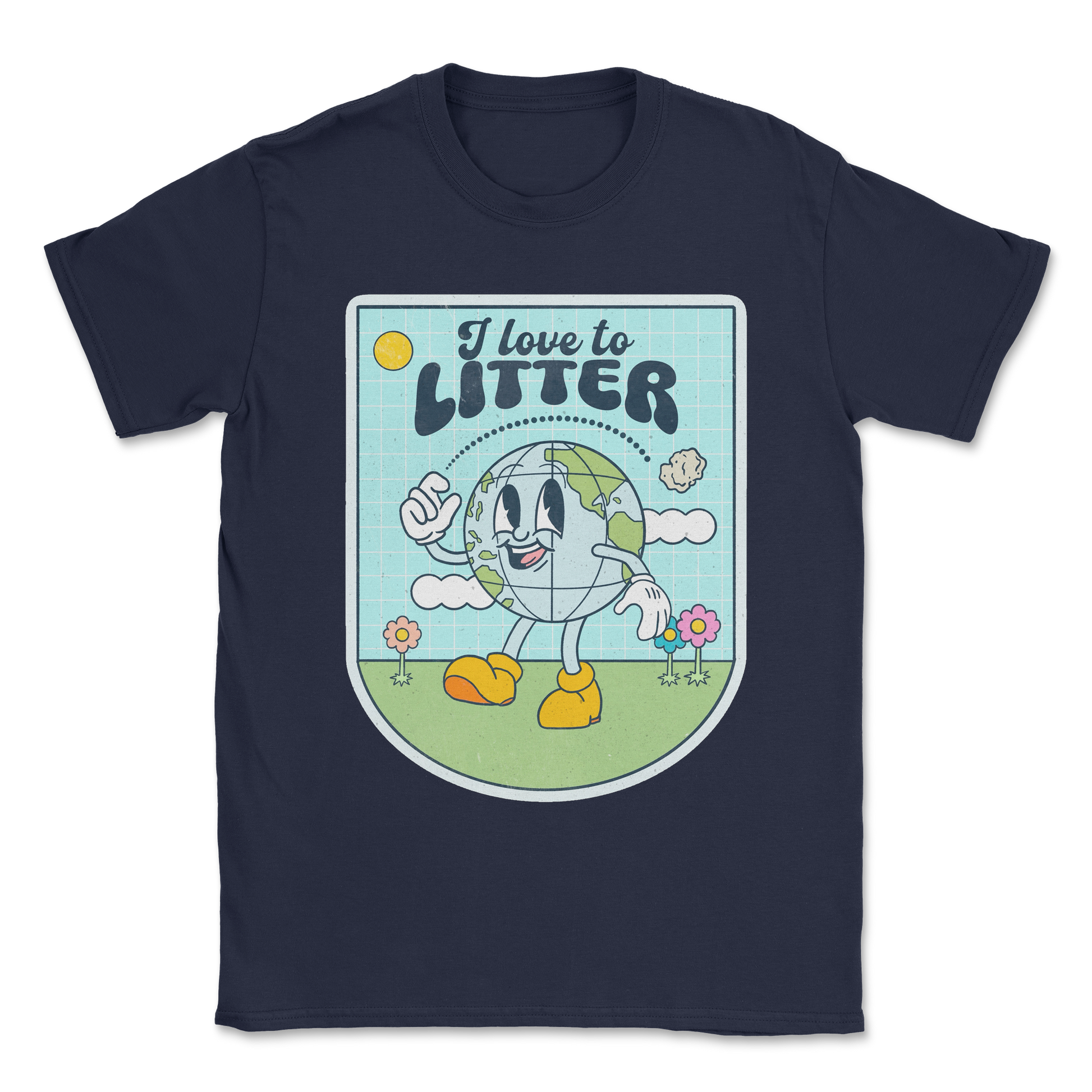 Heavy Blend T-Shirt Earth Day in Navy
