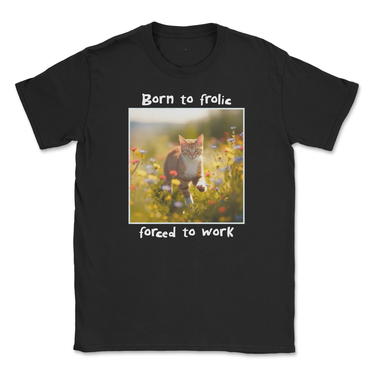 Gildan SoftStyle T-Shirt Born to Frolic in Black