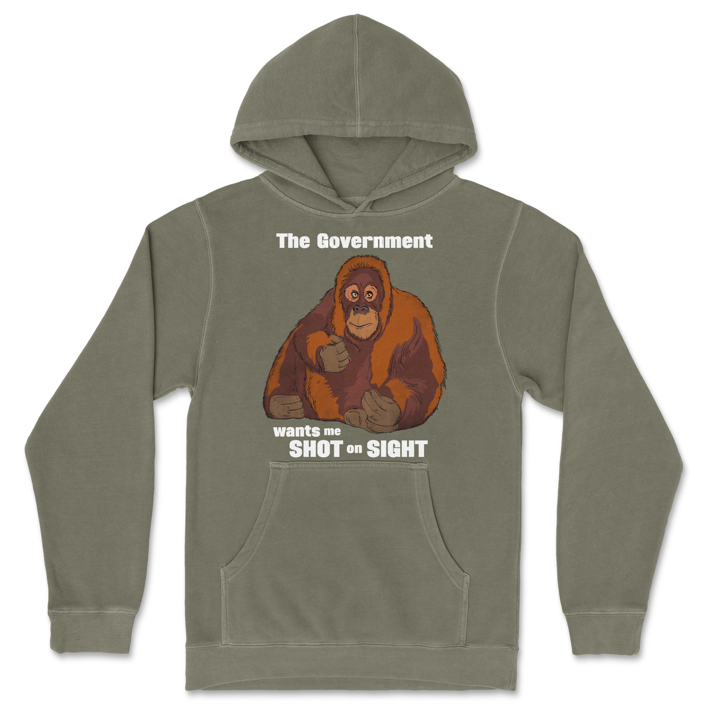 Independent Clothing Co. Hoodie The Government Hates Me in Olive