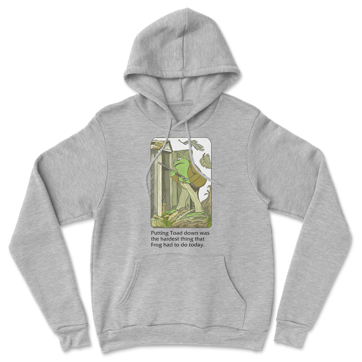 The Nice Shirt Hoodie Frog and Toad in Grey-Heather