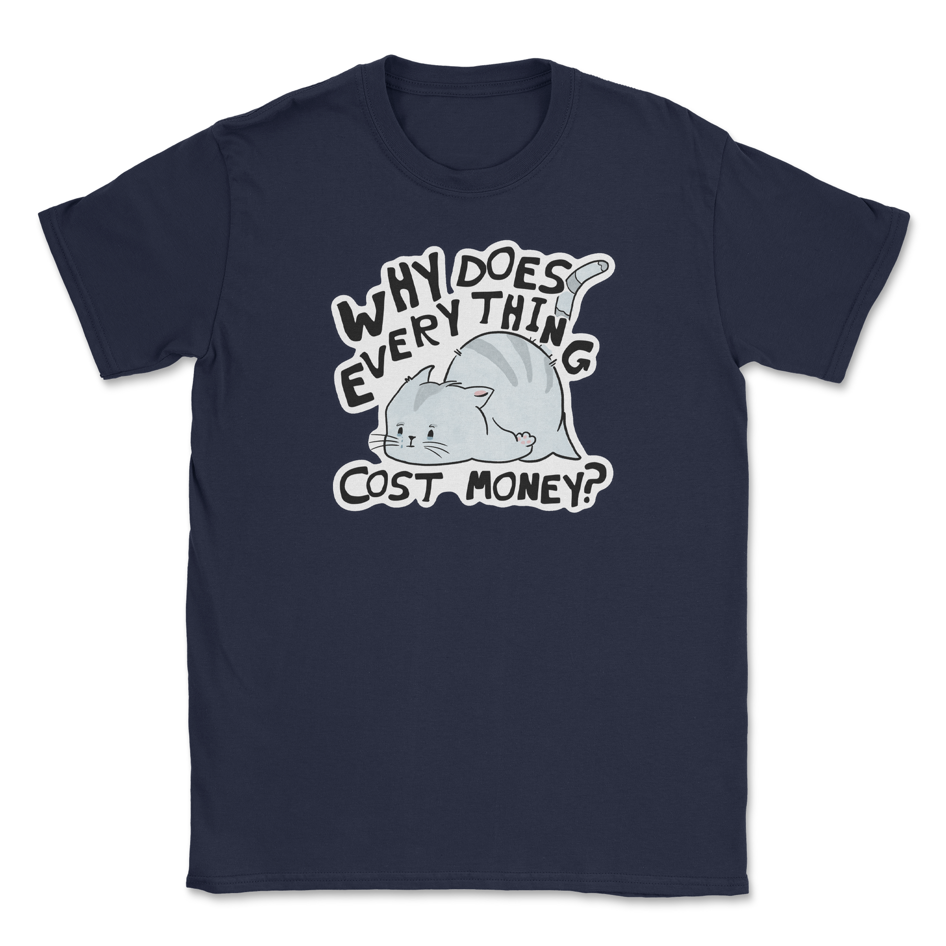 Heavy Blend T-Shirt Broke Cat in Navy