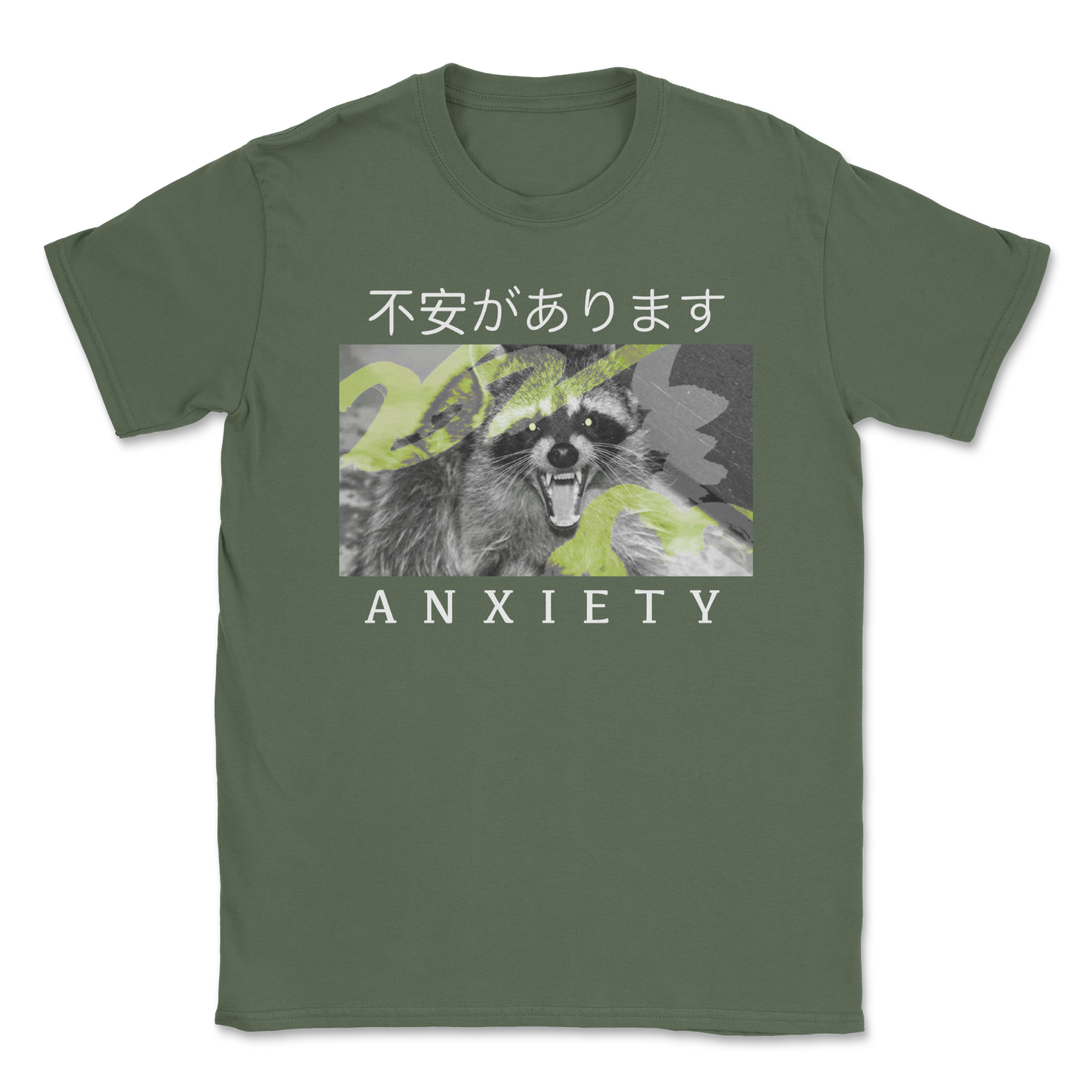 Heavy Blend T-Shirt Anxiety in Military Green