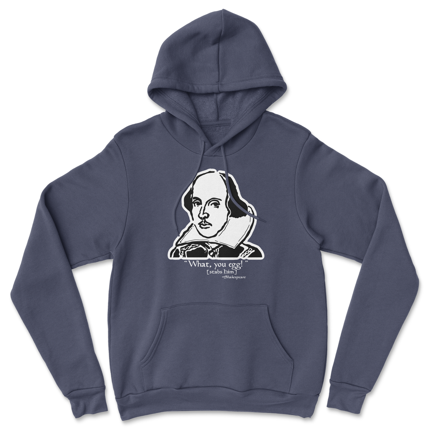 The Nice Shirt Hoodie Shakespeare Quote in Navy