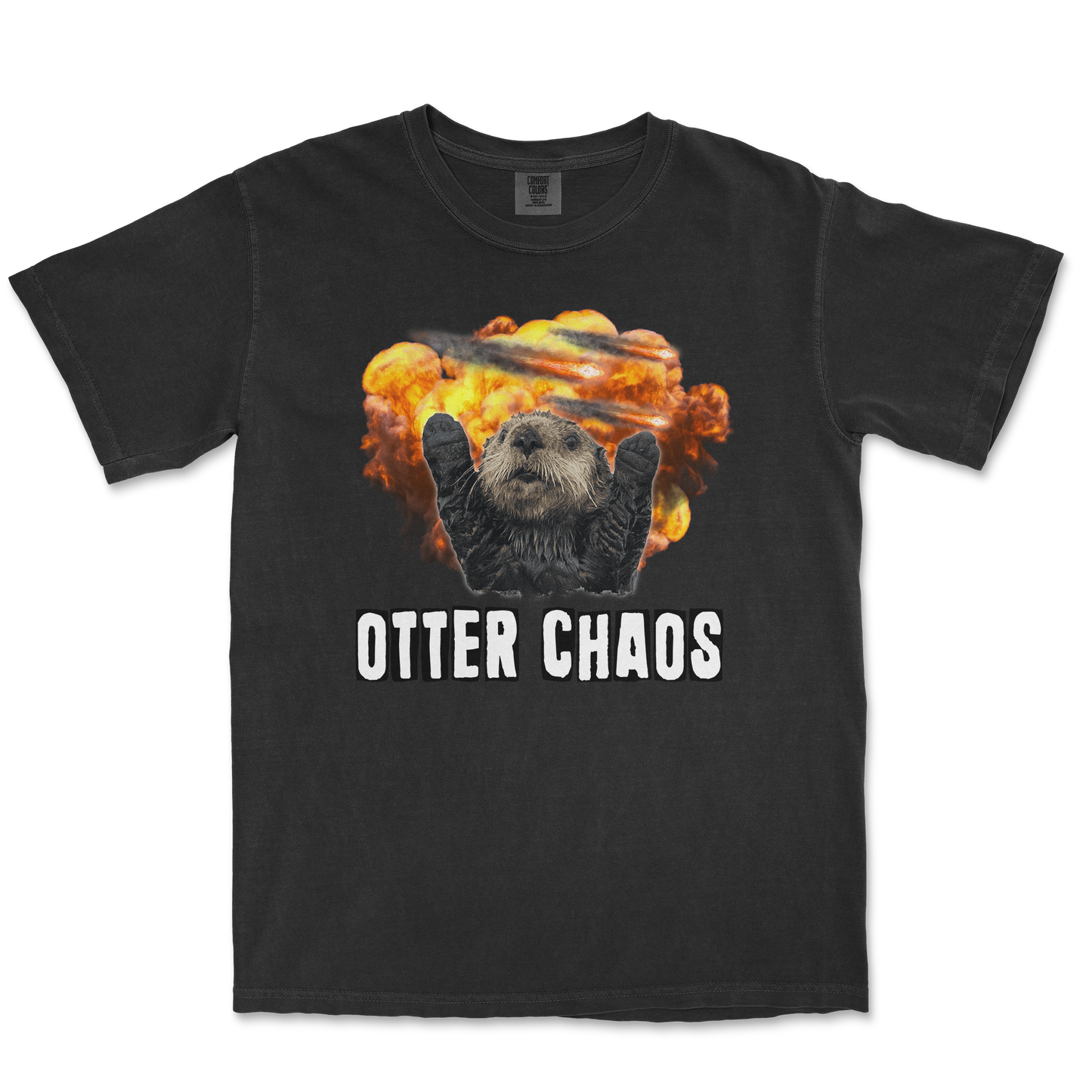 Comfort Colors T-Shirt Otter Chaos in Black