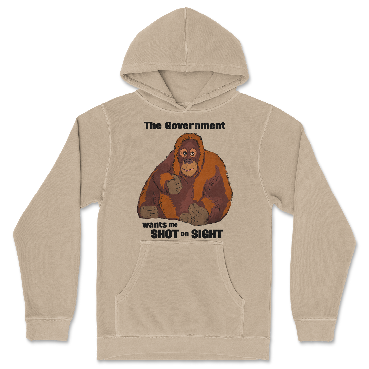 Independent Clothing Co. Hoodie The Government Hates Me in Sandstone
