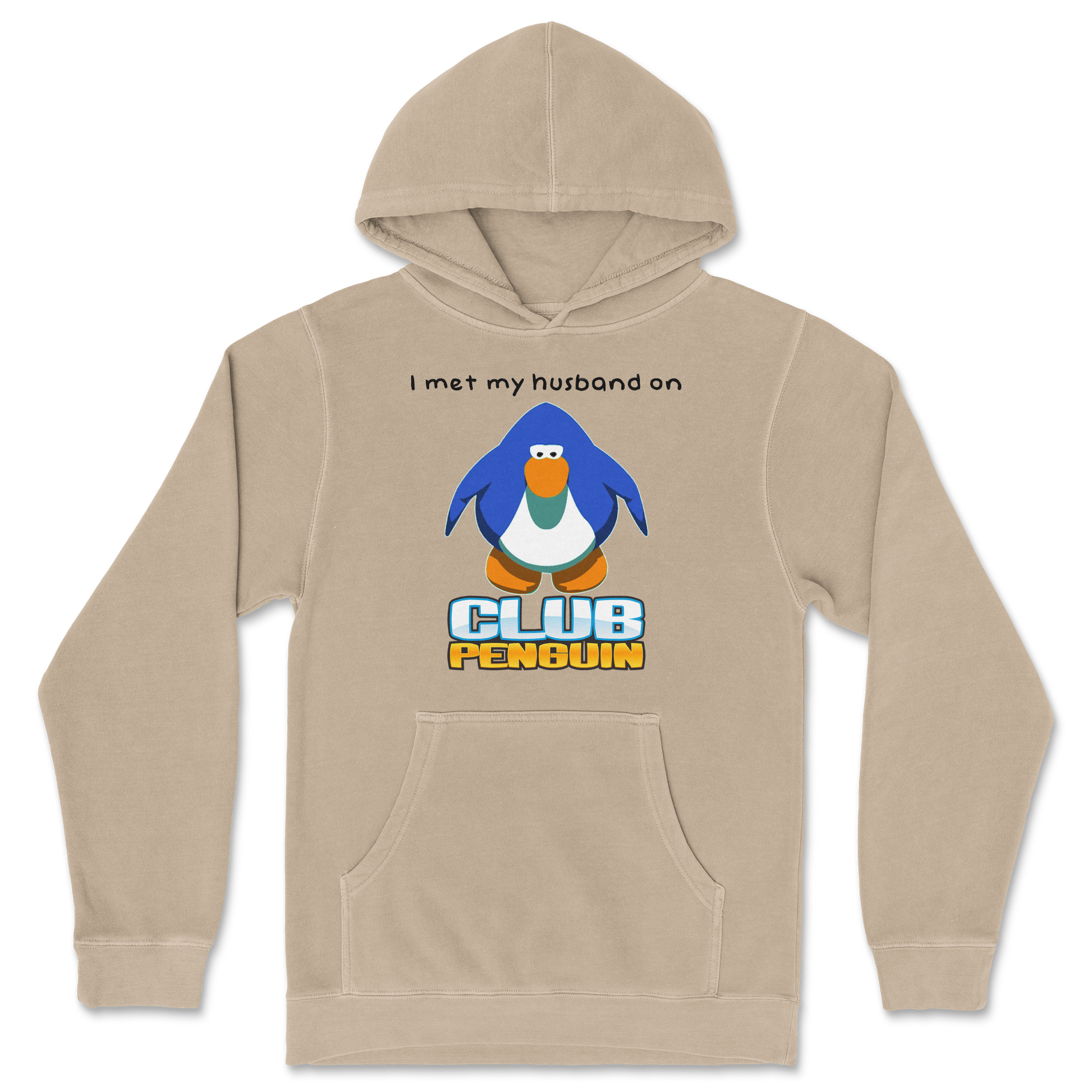 Independent Clothing Co. Hoodie Club Penguin Husband  in Sandstone