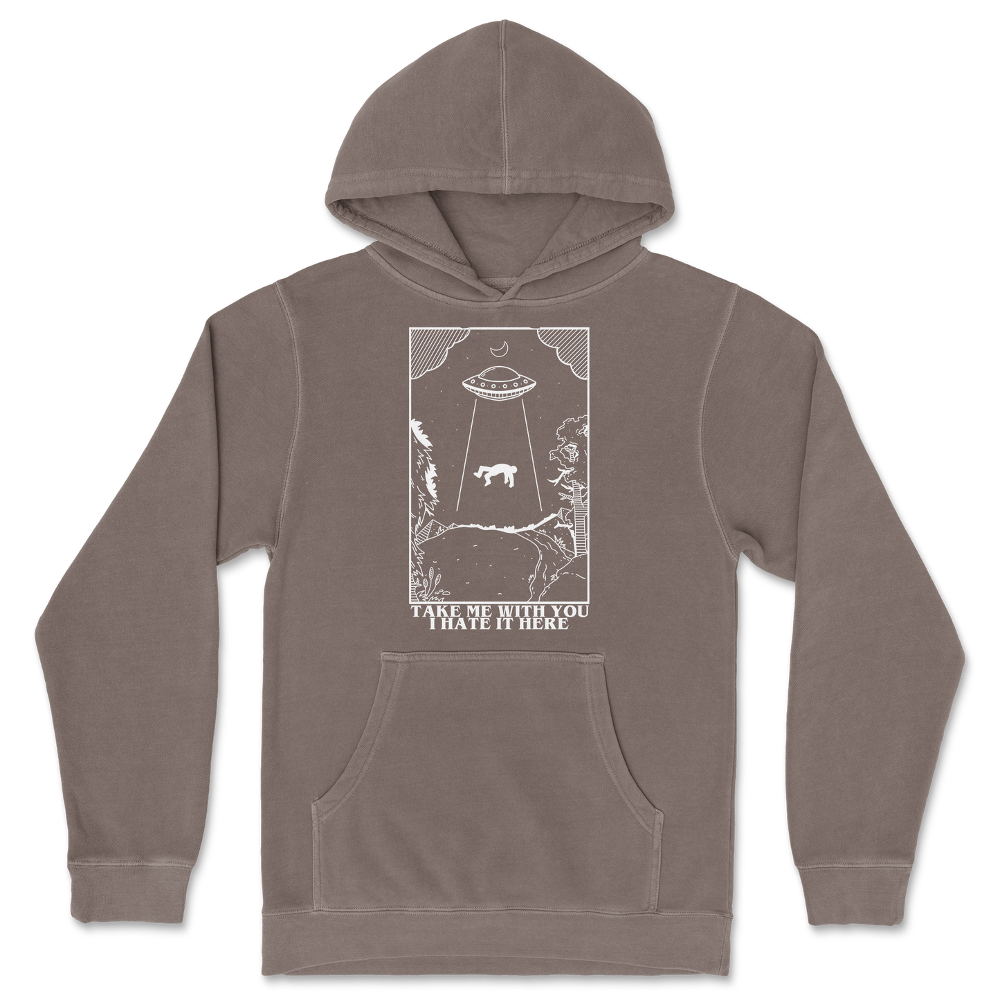 Independent Clothing Co. Hoodie Abduct Me in Clay