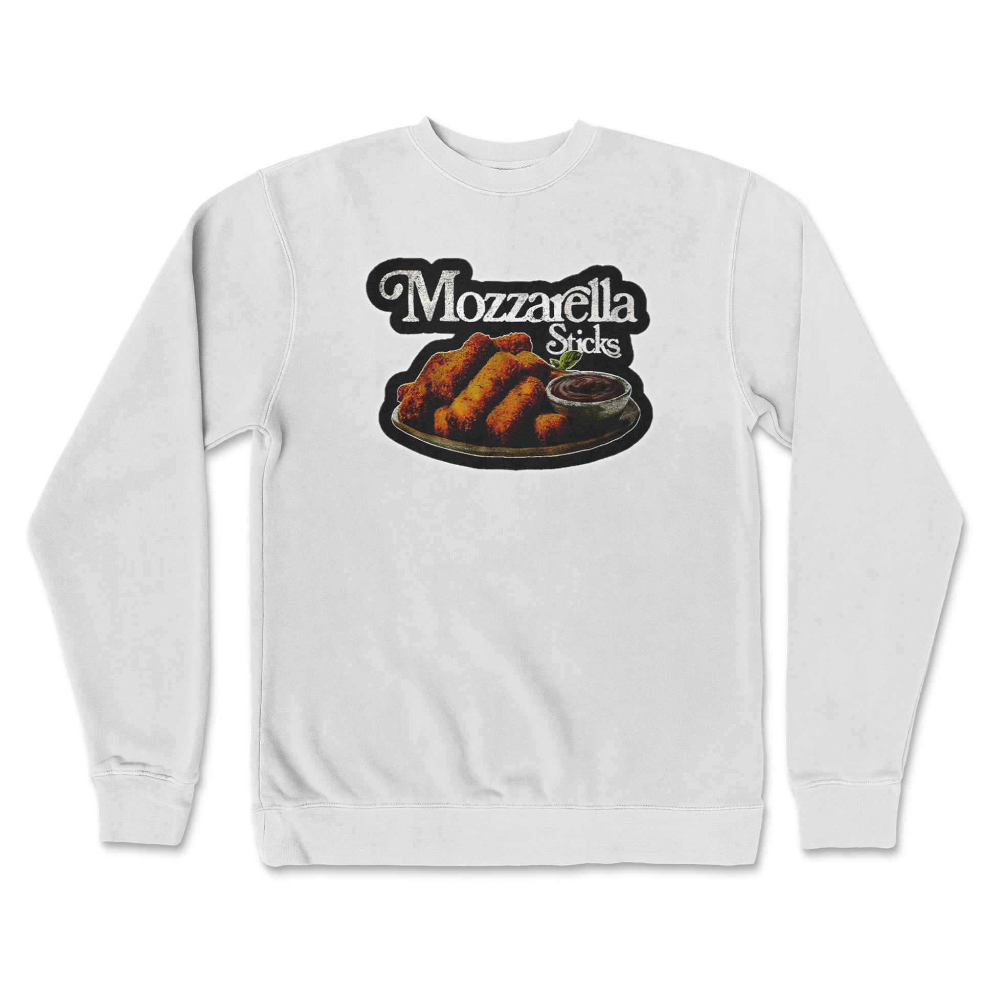 Independent Clothing Co. Crew Neck Mozzarella Sticks in White