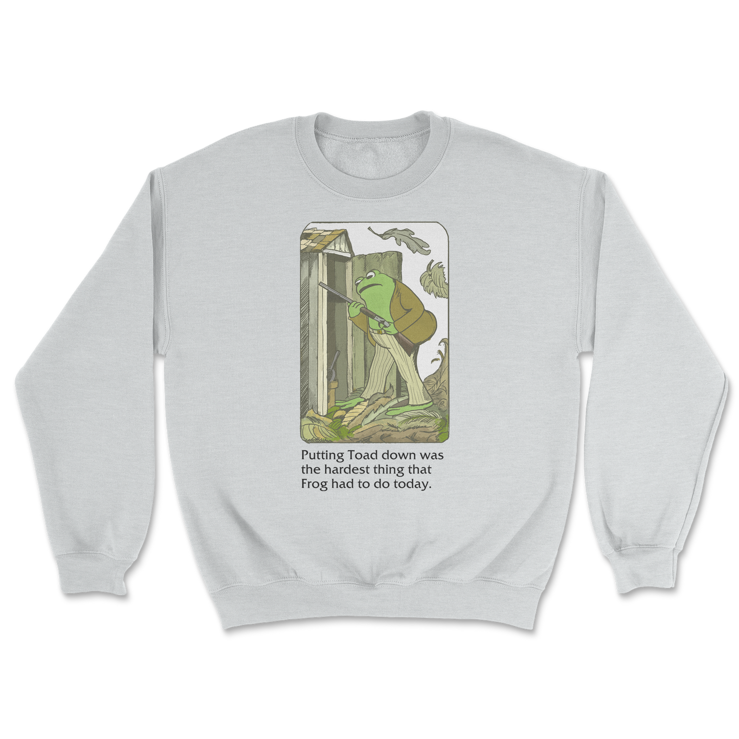 The Nice Shirt Crew Neck Frog and Toad in Sports-Grey
