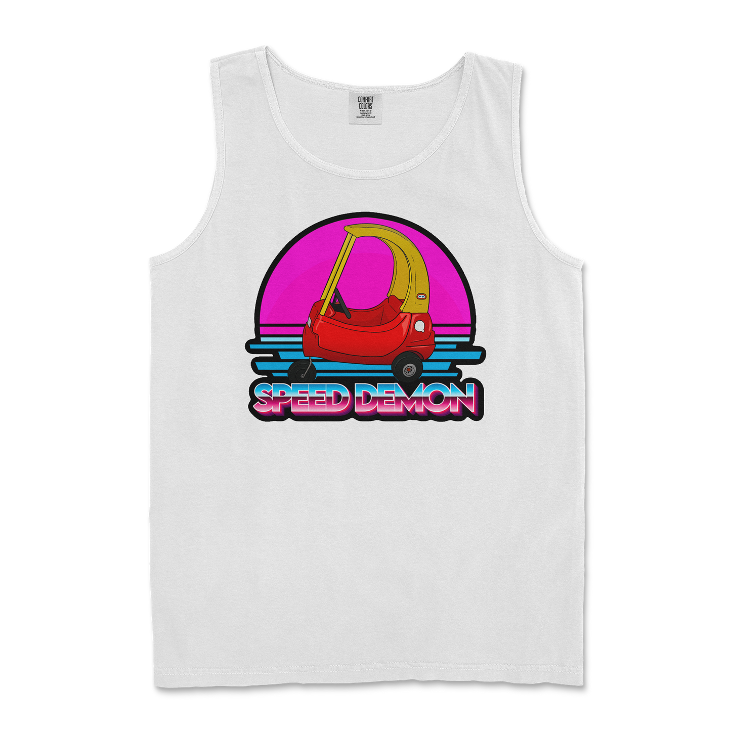 Comfort Colors Tank Top Speed Demon in White
