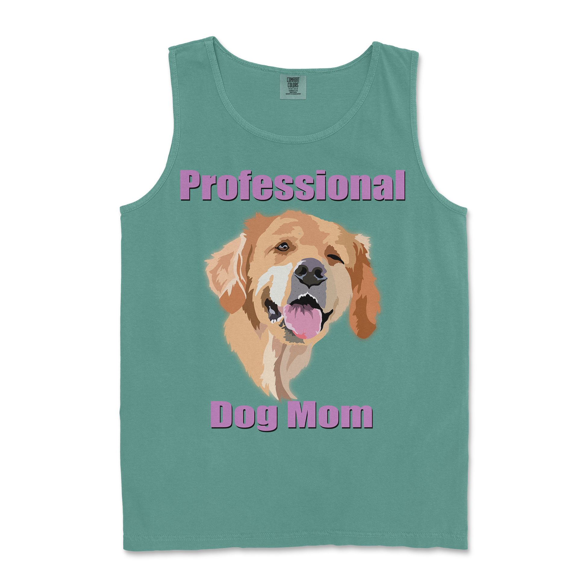 Comfort Colors Tank Top Dog Mom in LightGreen