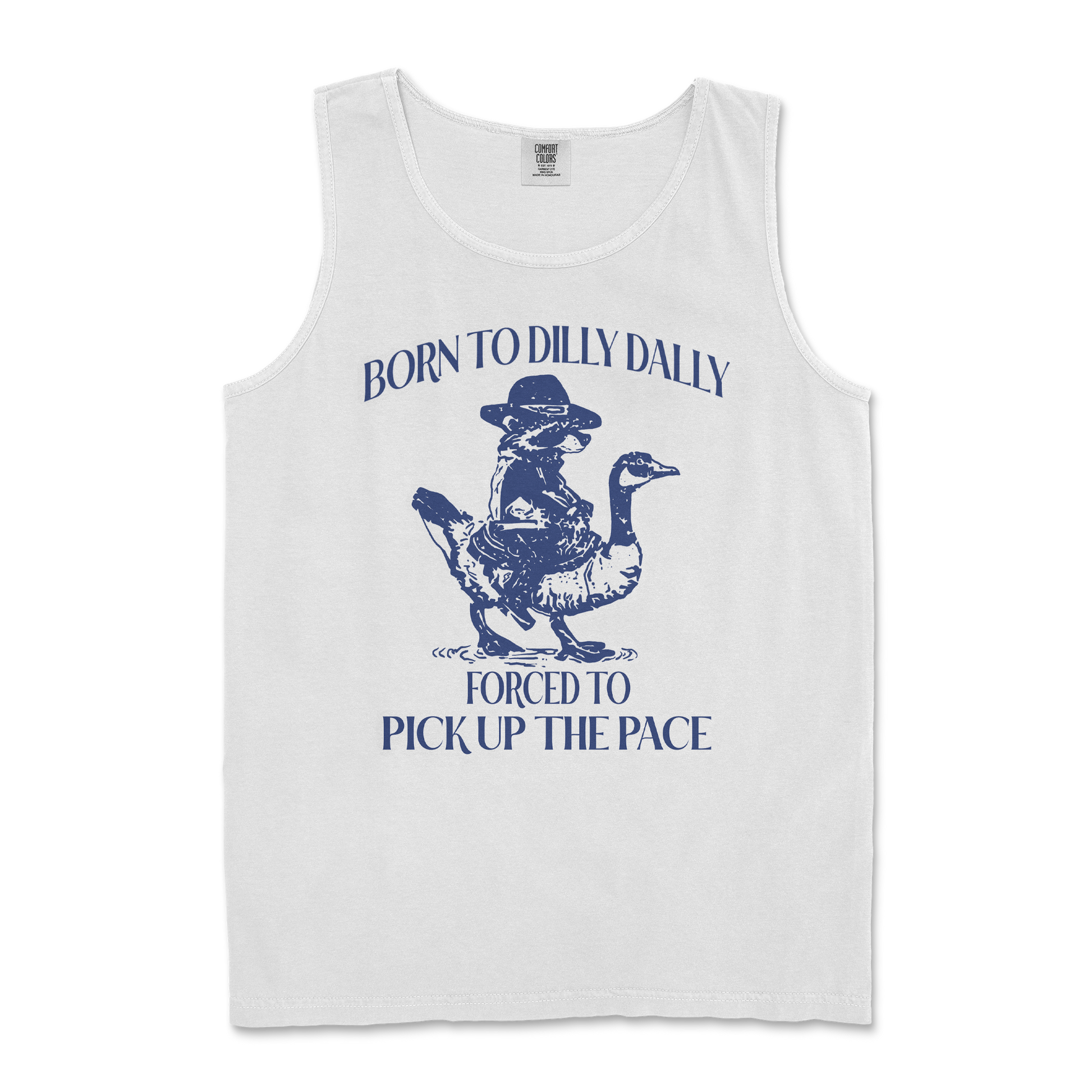 Comfort Colors Tank Top Dilly Dally  in White