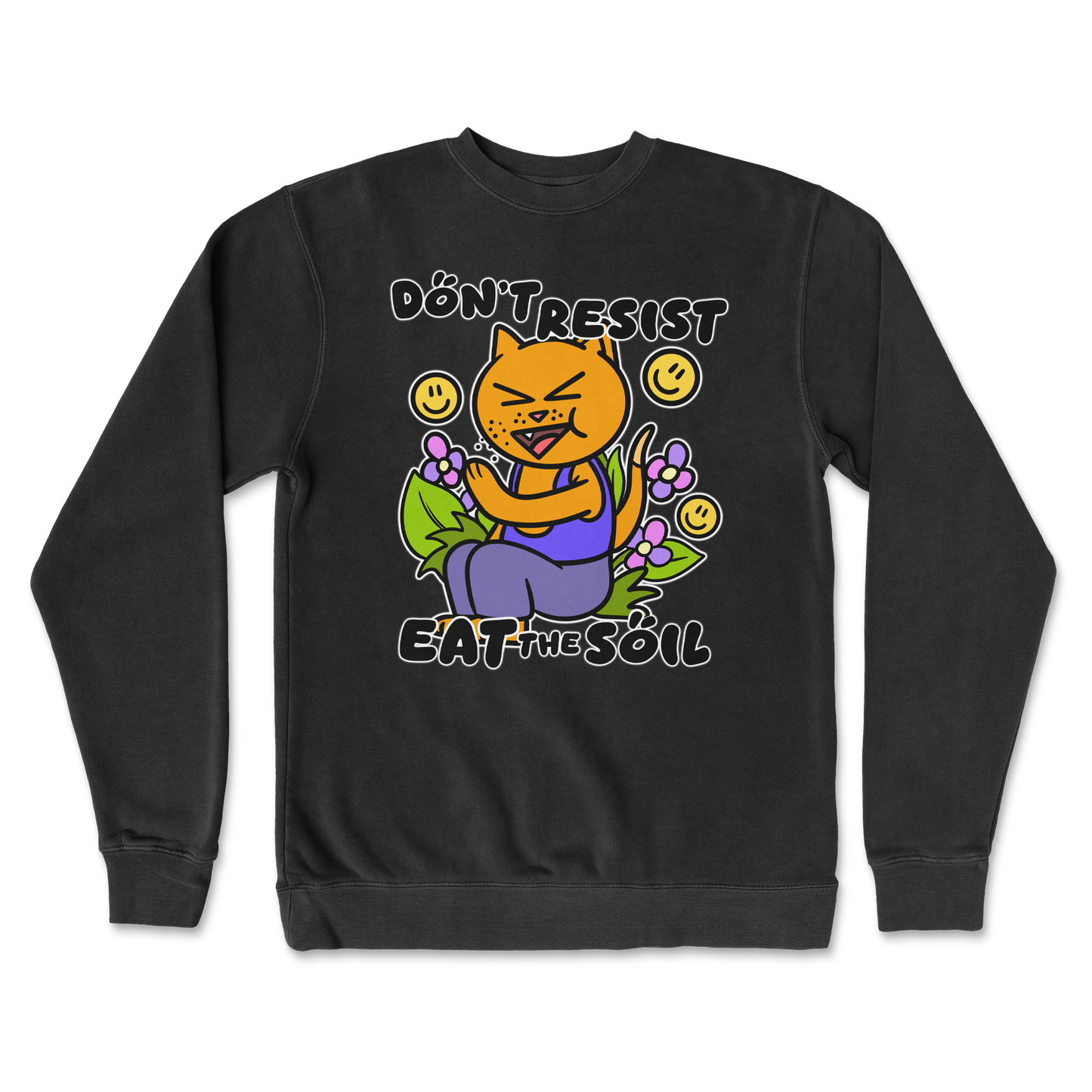 Independent Clothing Co. Crew Neck Eat The Soil in Black