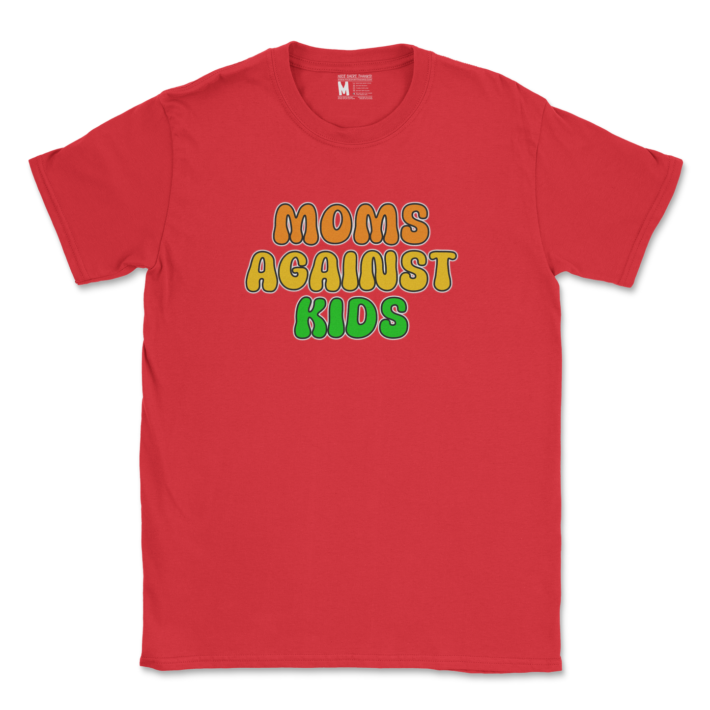 Gildan SoftStyle T-Shirt Moms Agianst Kids in Red