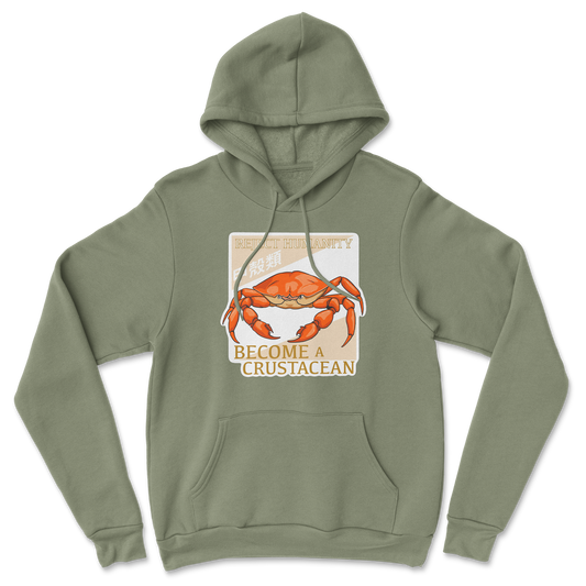 Heavy Blend Hoodie Embrace the Crab in Military Green
