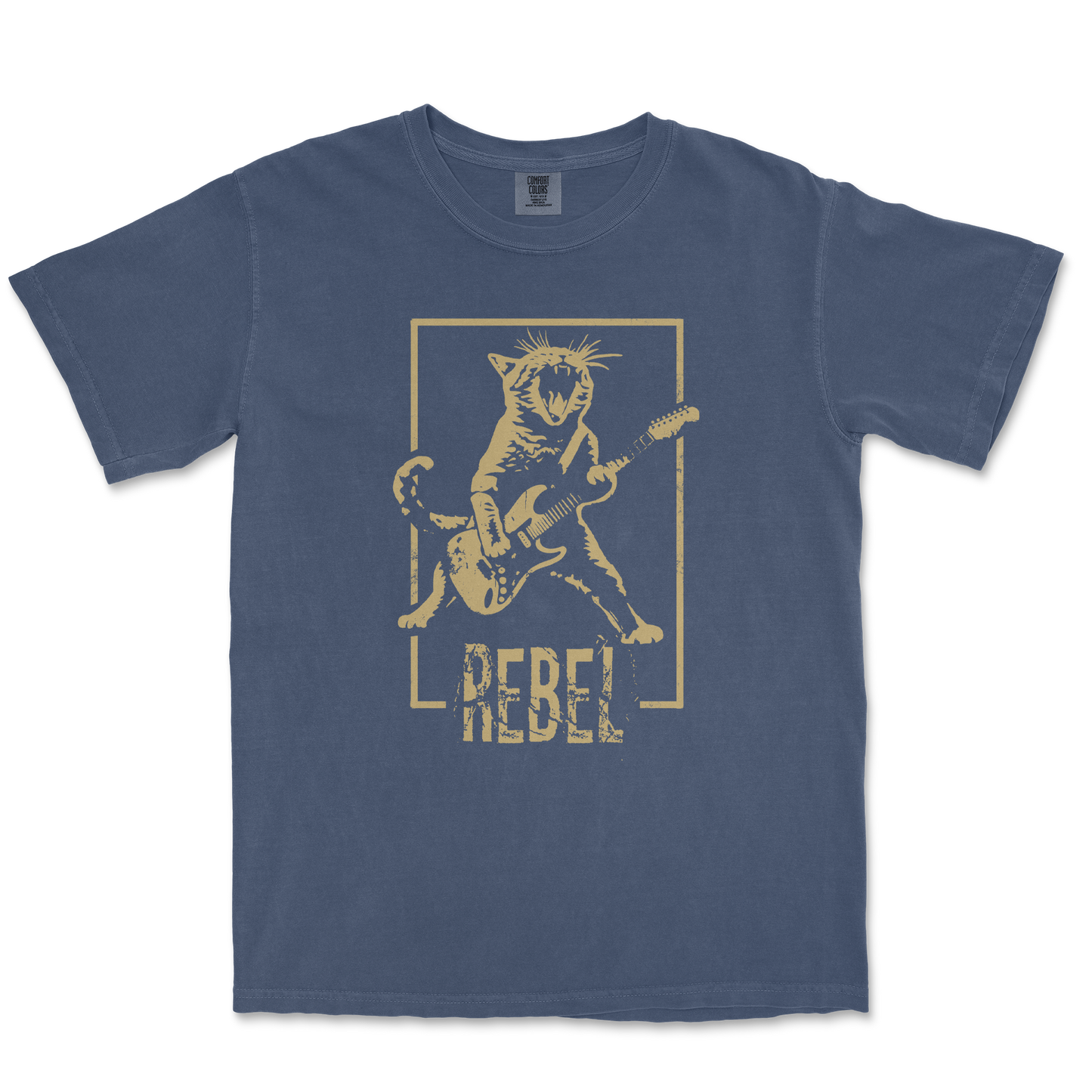 Comfort Colors T-Shirt Rebel Kitty in Midnight