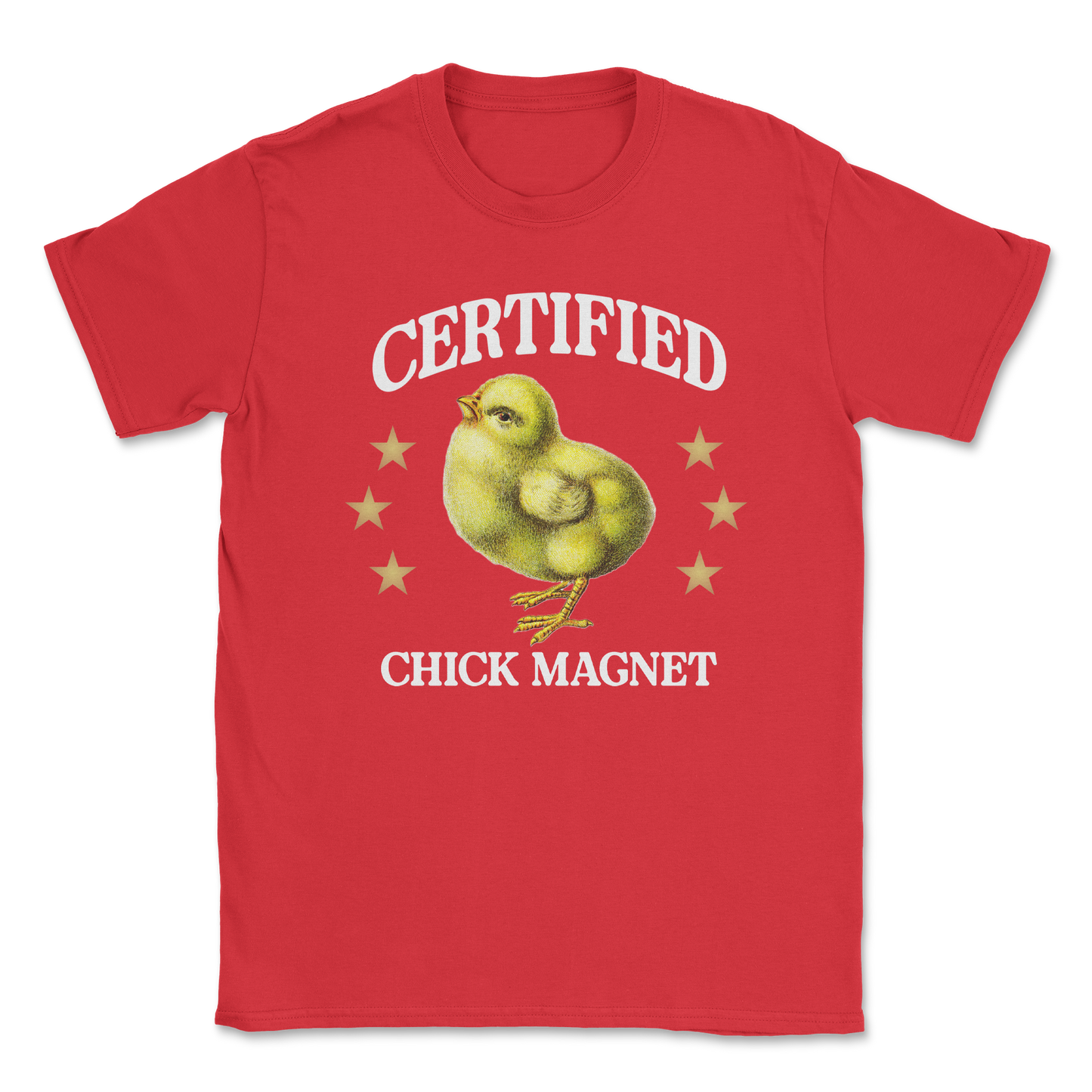 Heavy Blend T-Shirt Chick Magnet in Red