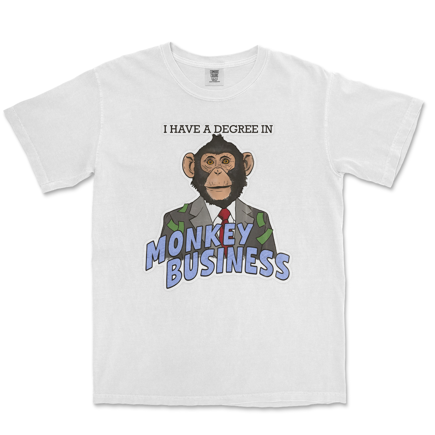 Comfort Colors T-Shirt Monkey Business in White