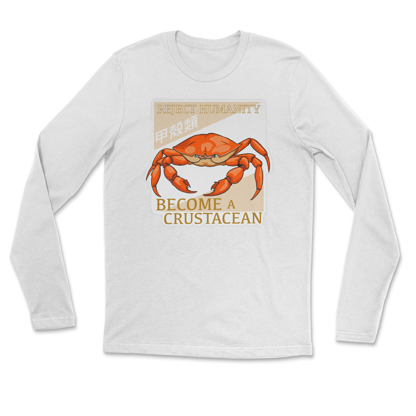 Heavy Blend Long Sleeve Embrace the Crab in White
