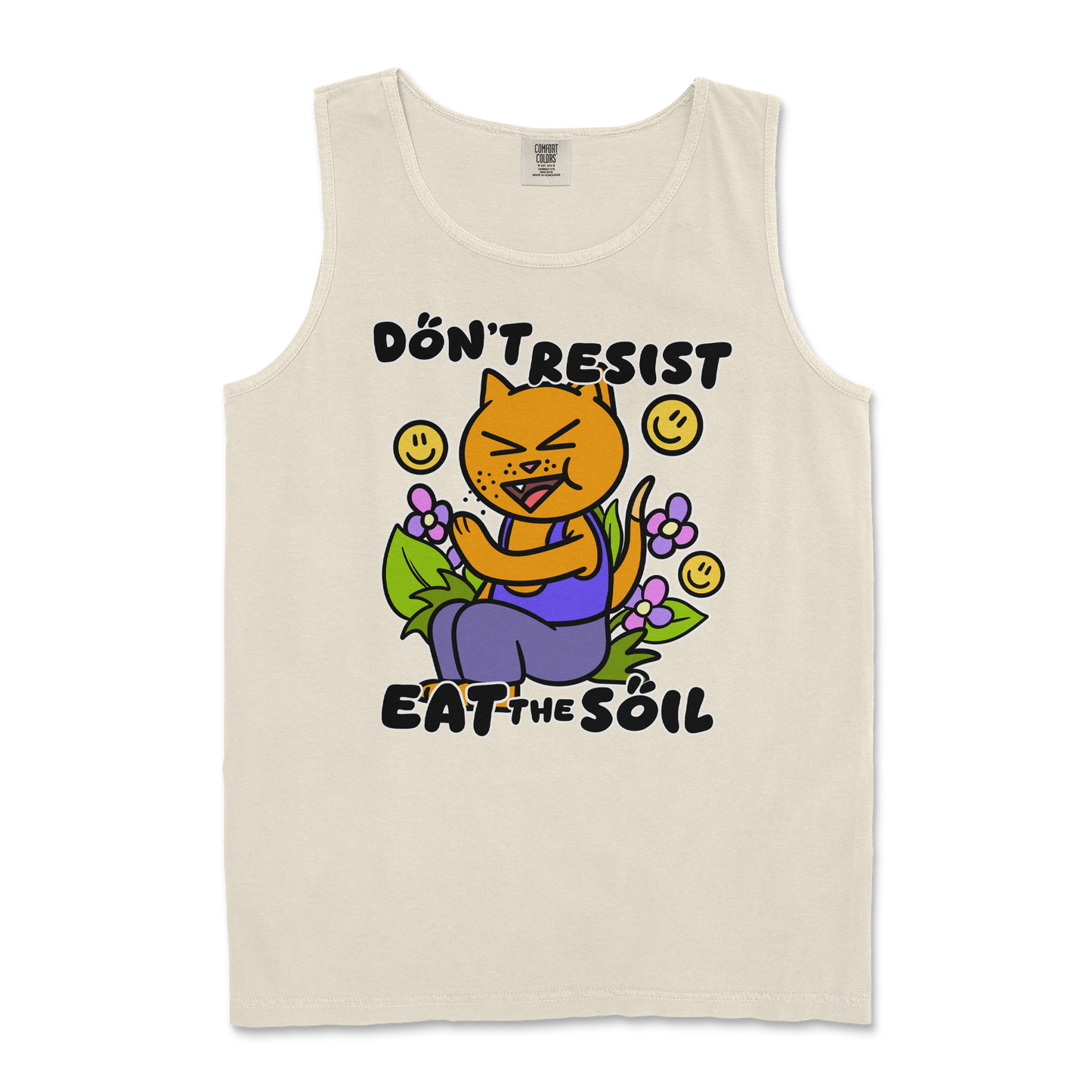 Comfort Colors Tank Top Eat The Soil in Ivory