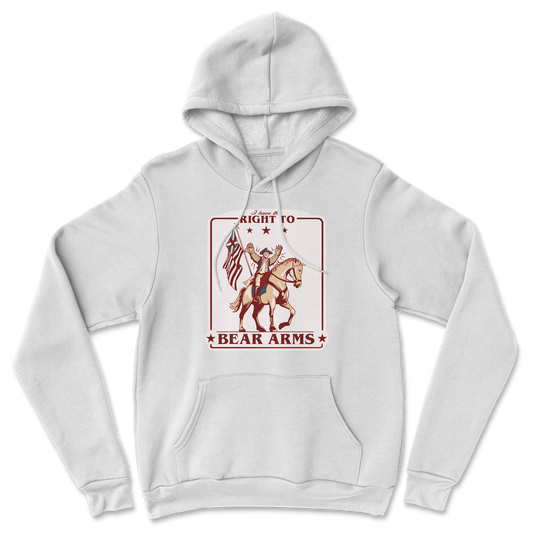 Heavy Blend Hoodie Right to Bear Arms in White