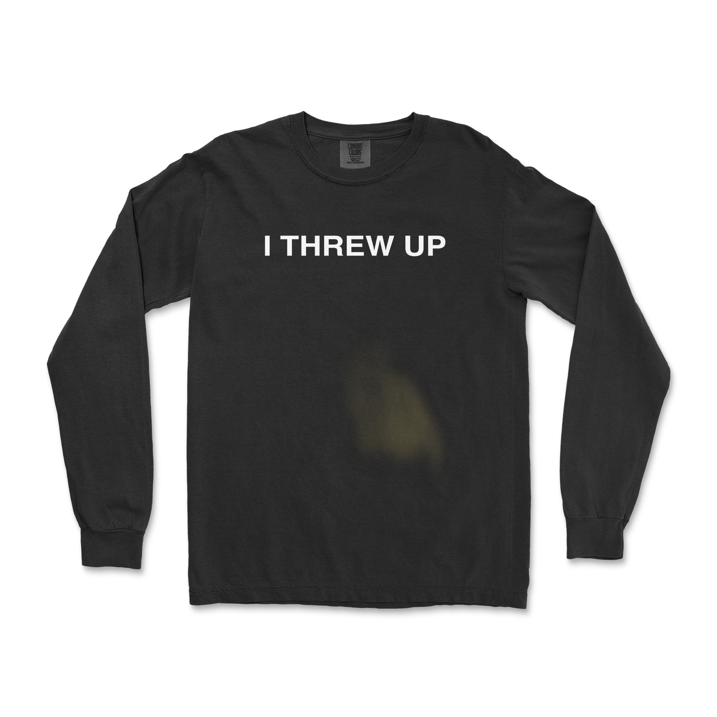 Comfort Colors Long Sleeve Mom I Threw Up in Black