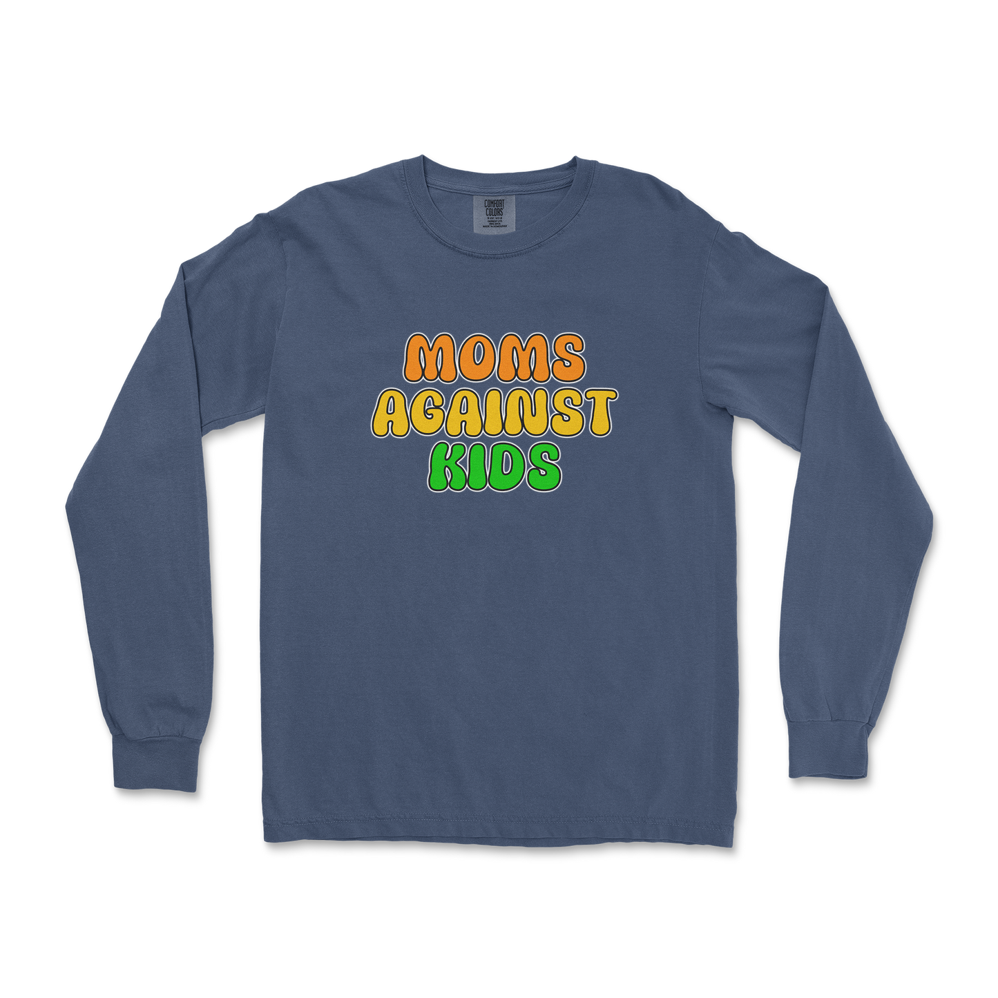 Comfort Colors Long Sleeve Moms Agianst Kids in Midnight