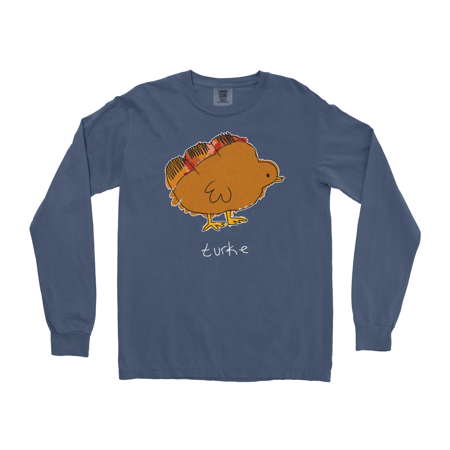 Comfort Colors Long Sleeve Turke in Midnight