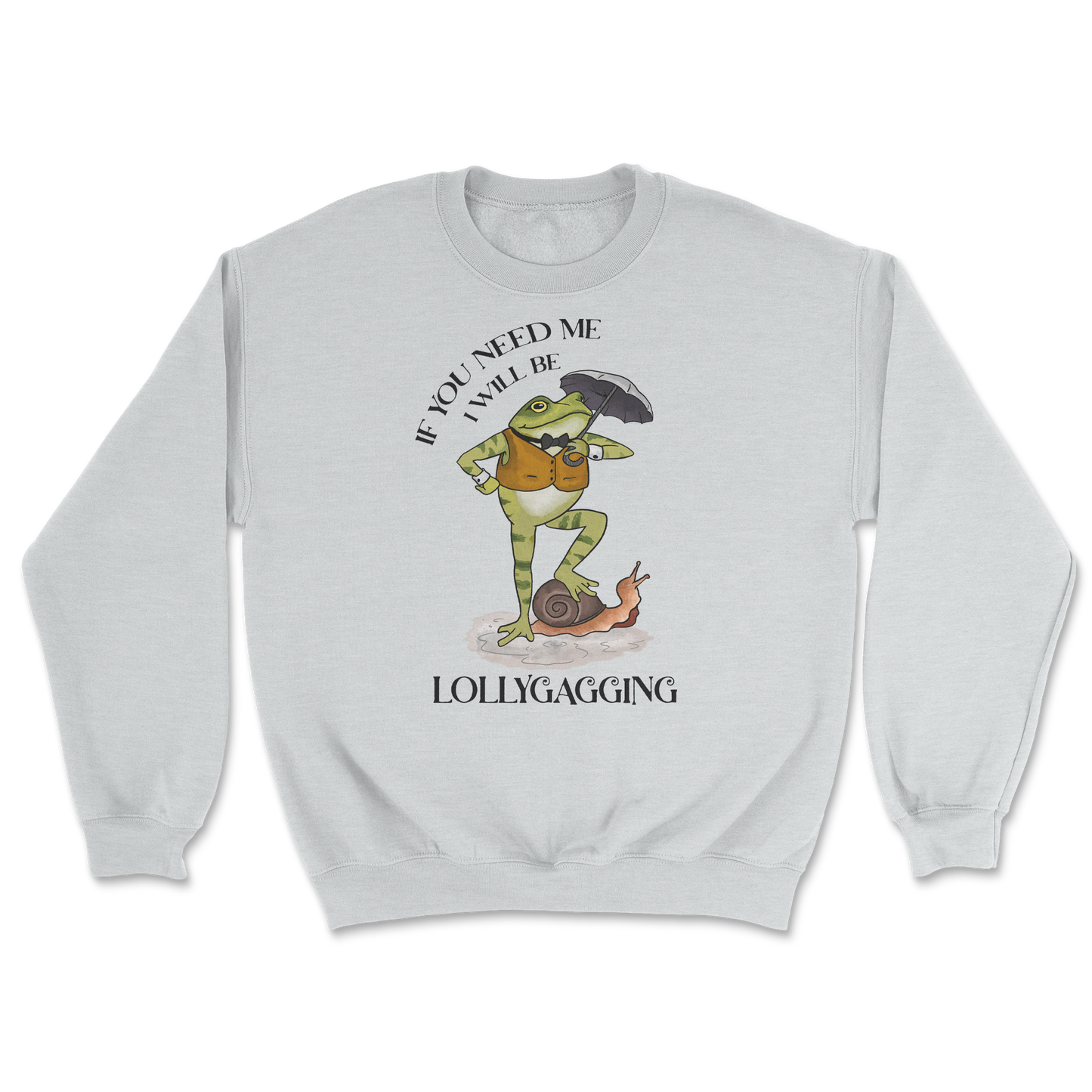 The Nice Shirt Crew Neck Lollygagging  in Sports-Grey