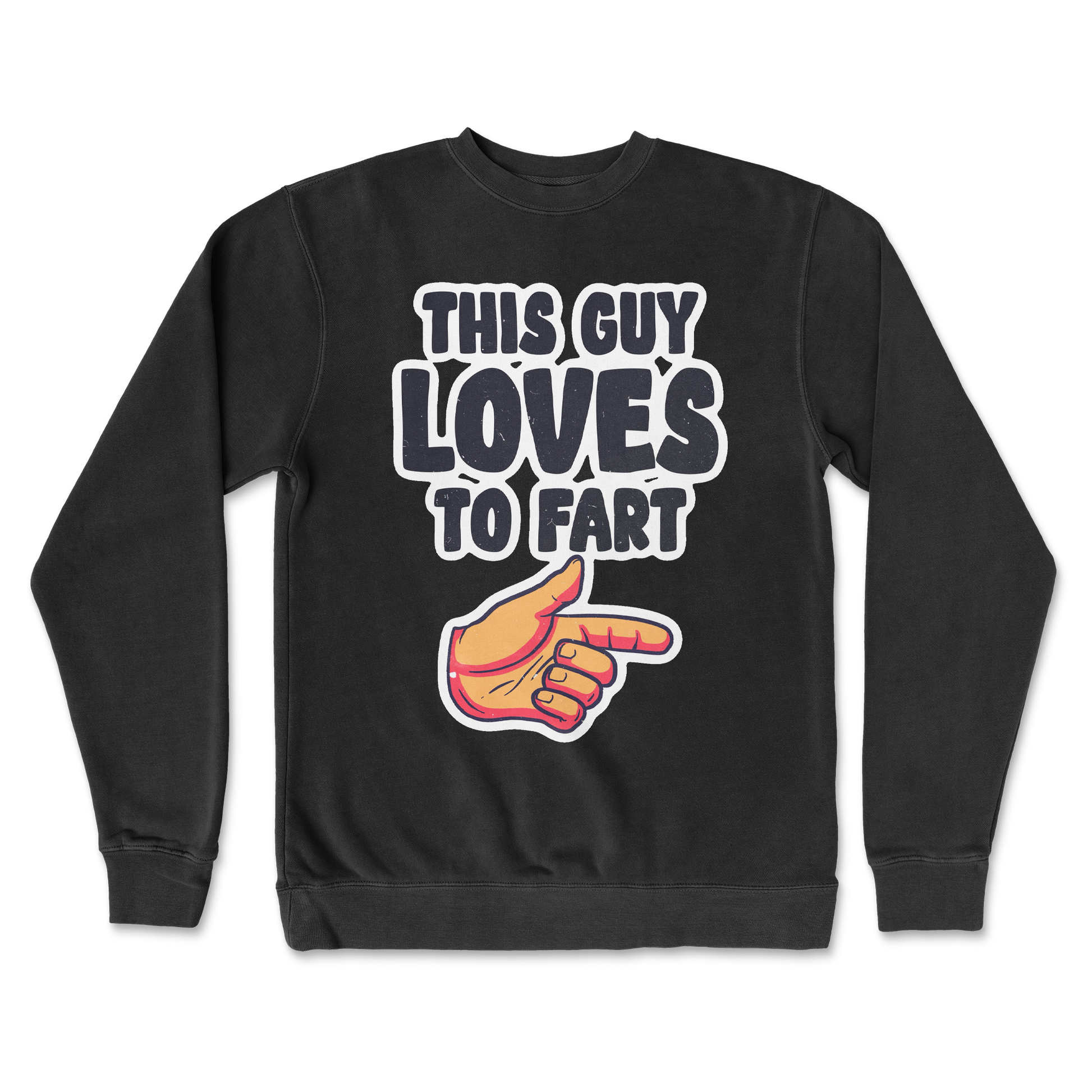 Independent Clothing Co. Crew Neck Who Farted  in Black