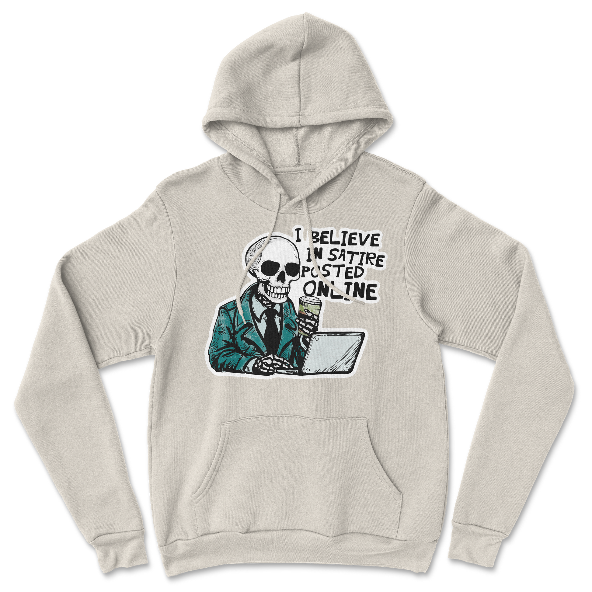 Heavy Blend Hoodie Believe in Satire in Sand