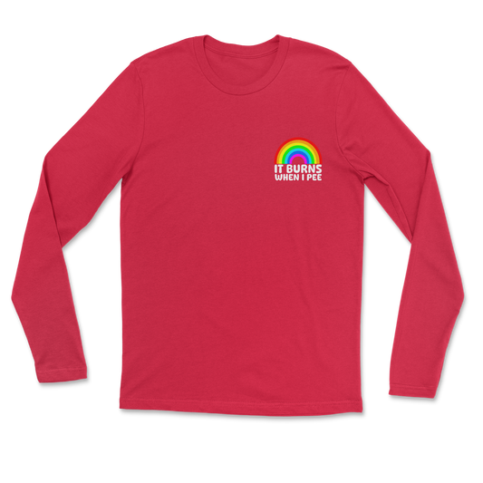 Gildan SoftStyle Long Sleeve Burns When I Pee  in Red