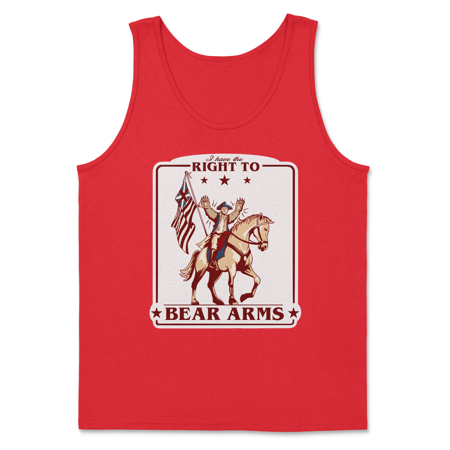 Heavy Blend Tank Top Right to Bear Arms in Red