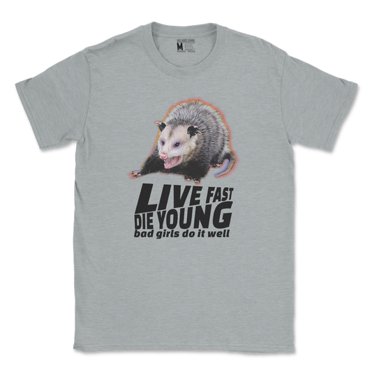 Gildan SoftStyle T-Shirt Live Fast Die Young in Sports Grey