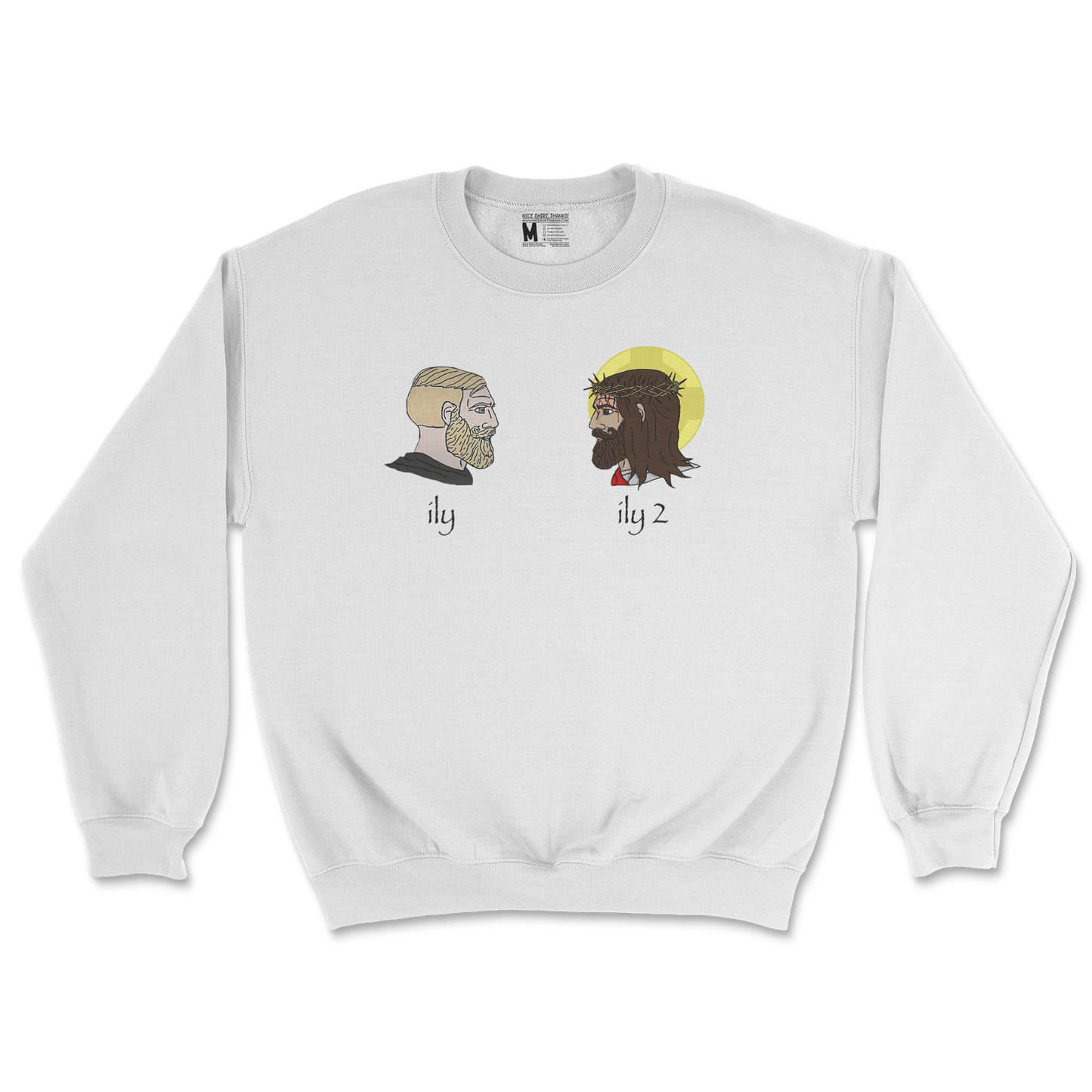 Gildan SoftStyle Crew Neck ILY in White