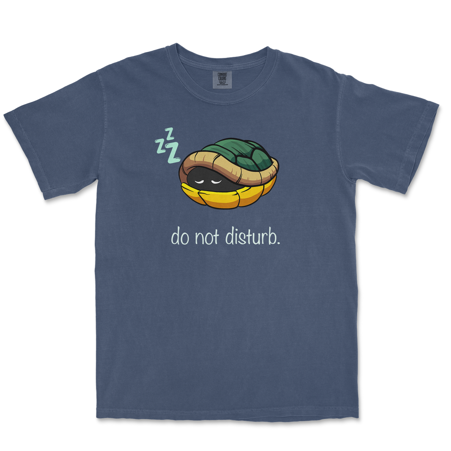 Comfort Colors T-Shirt Sleepin Turtle in Midnight