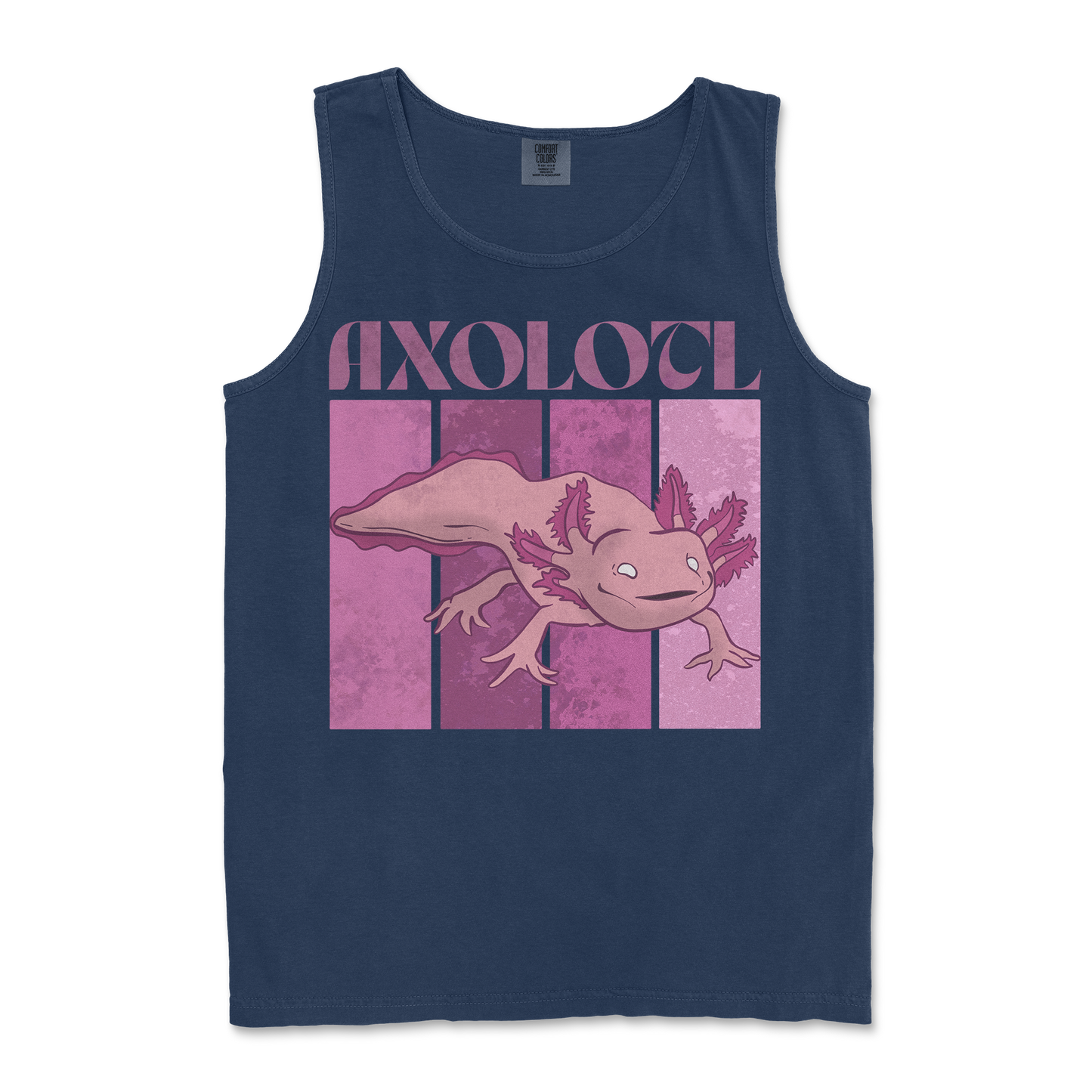 Comfort Colors Tank Top Axolotl in TrueNavy