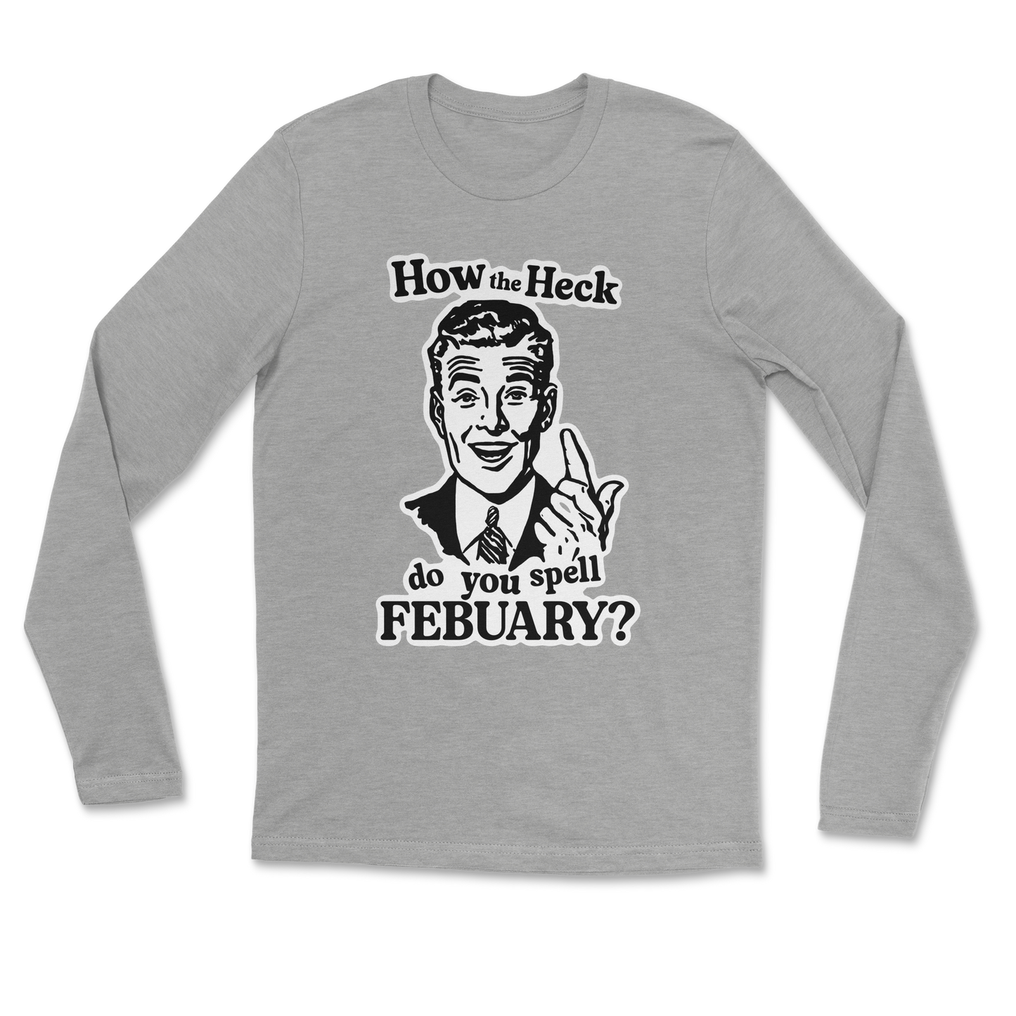 Heavy Blend Long Sleeve February in Grey Heather