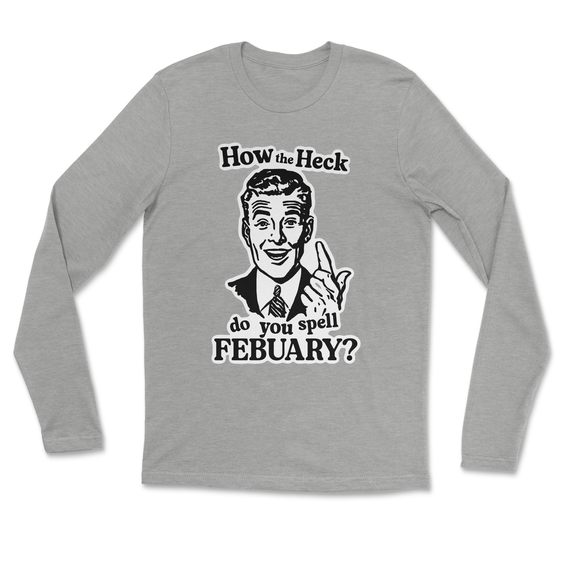 Heavy Blend Long Sleeve February in Grey Heather