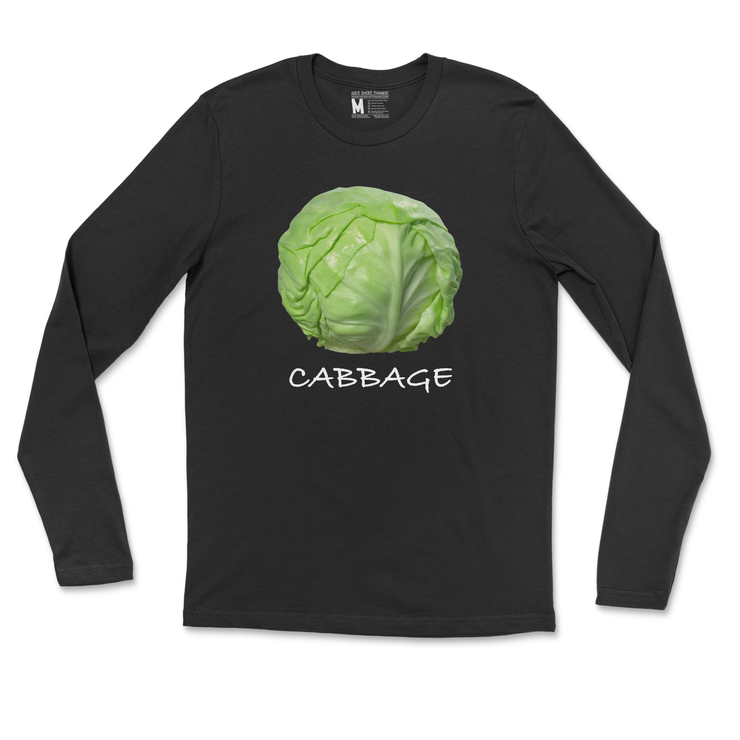 Gildan SoftStyle Long Sleeve Cabbage in Black