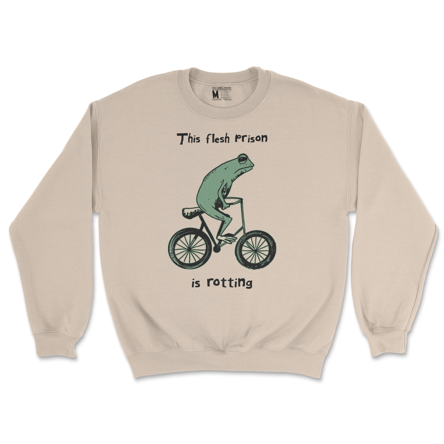 Gildan SoftStyle Crew Neck Flesh Prison  in Sand